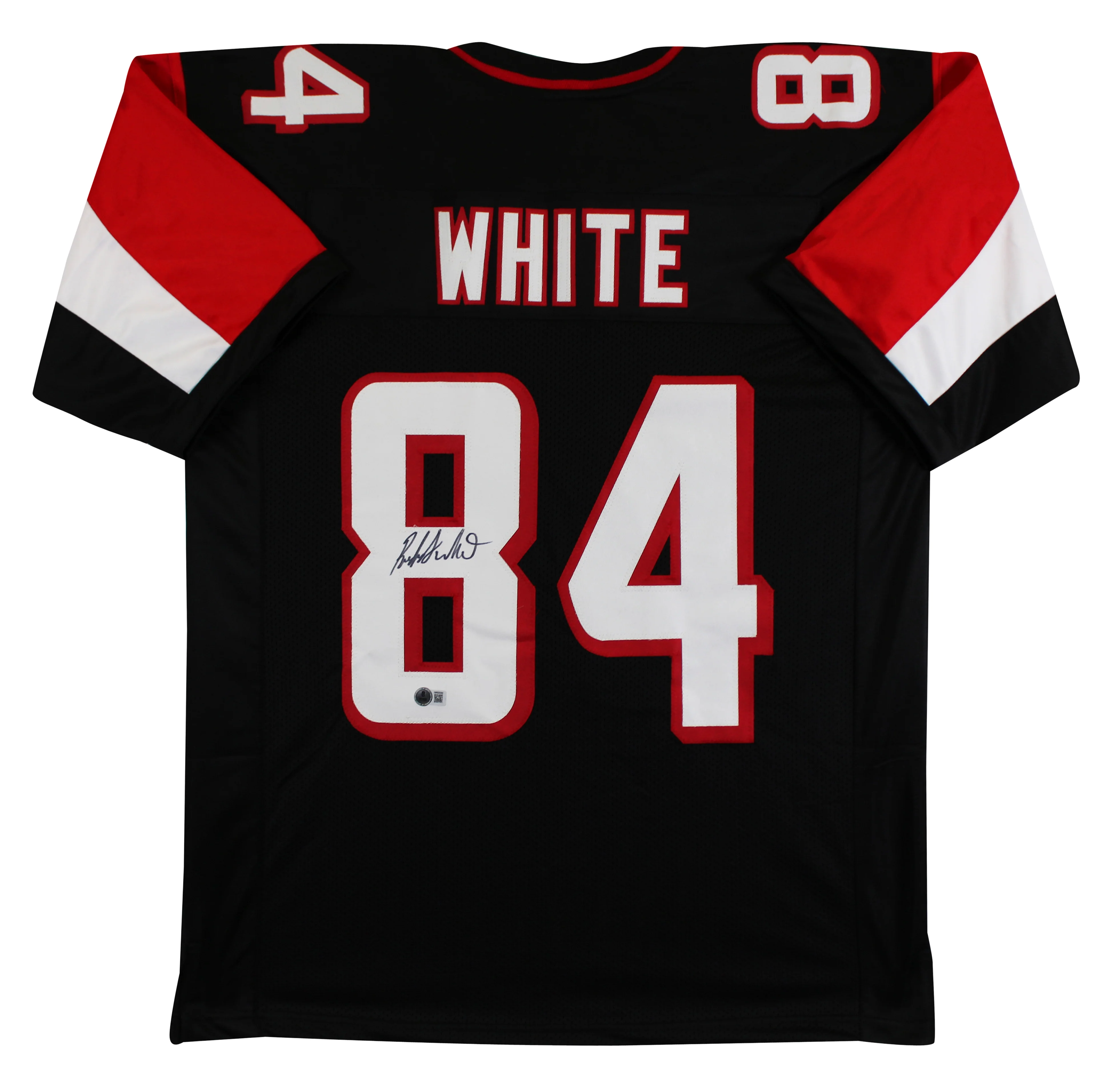 Roddy White Authentic Signed Black Pro Style Jersey Autographed BAS Witnessed 2 - Image 2