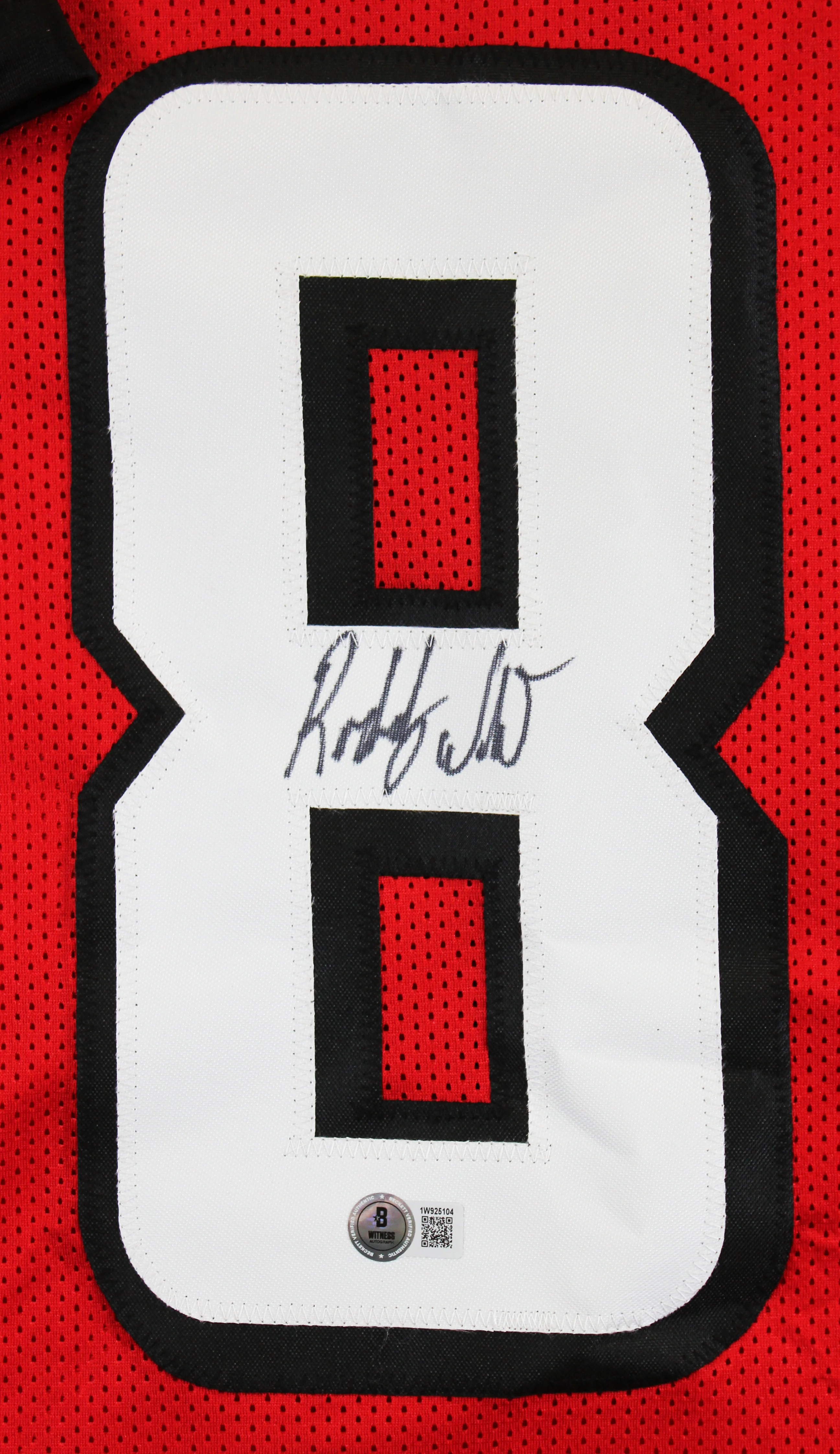 Roddy White Authentic Signed Red Pro Style Framed Jersey BAS Witnessed - Image 3