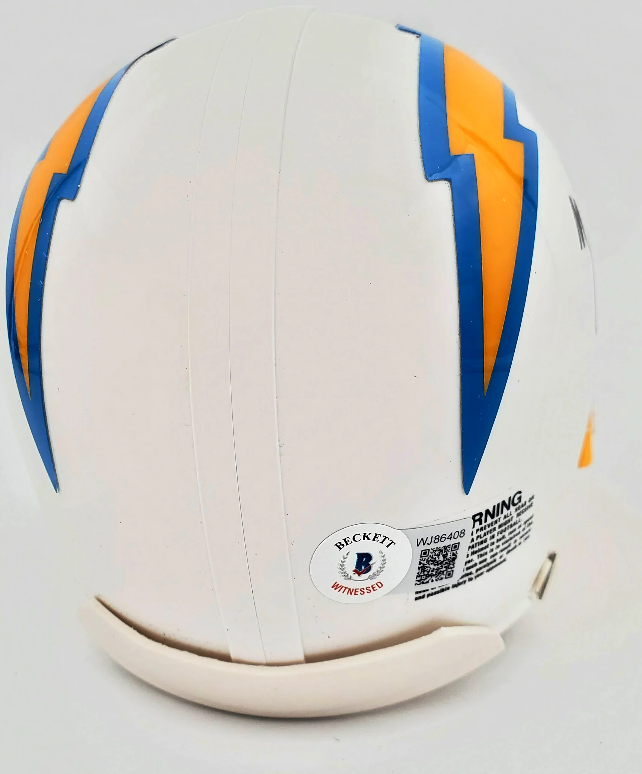 Rodney Harrison Autographed San Diego Chargers White Mini Helmet Beckett BAS QR Stock #193942 - Image 3