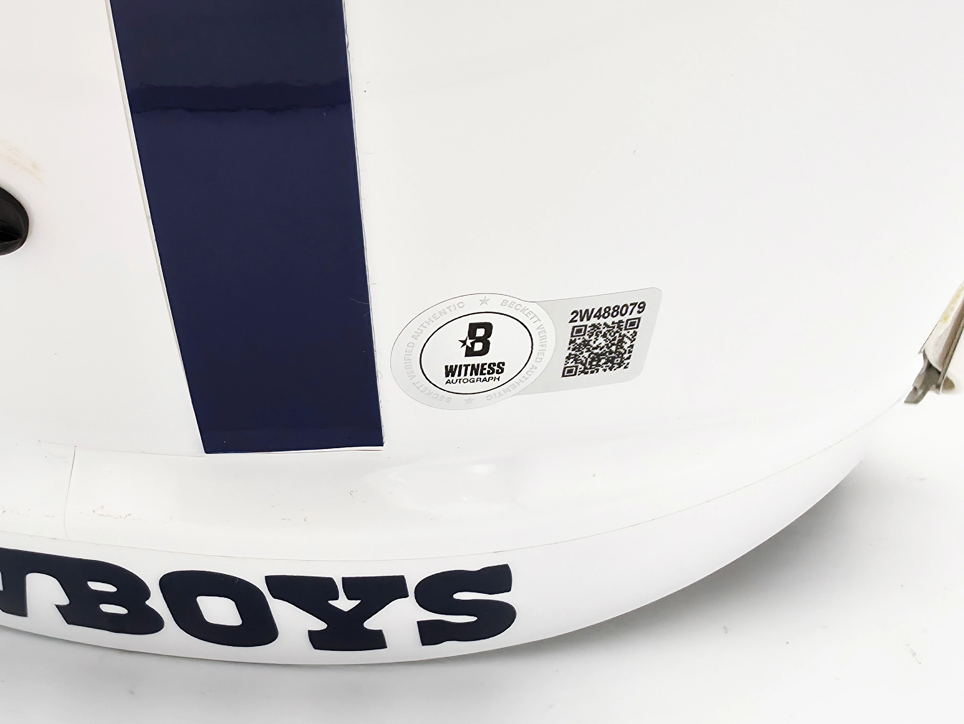 Roger Staubach Autographed Dallas Cowboys 2022 Alternate White Full Size Speed Replica Helmet Beckett BAS Witness Stock #238804 - Image 5