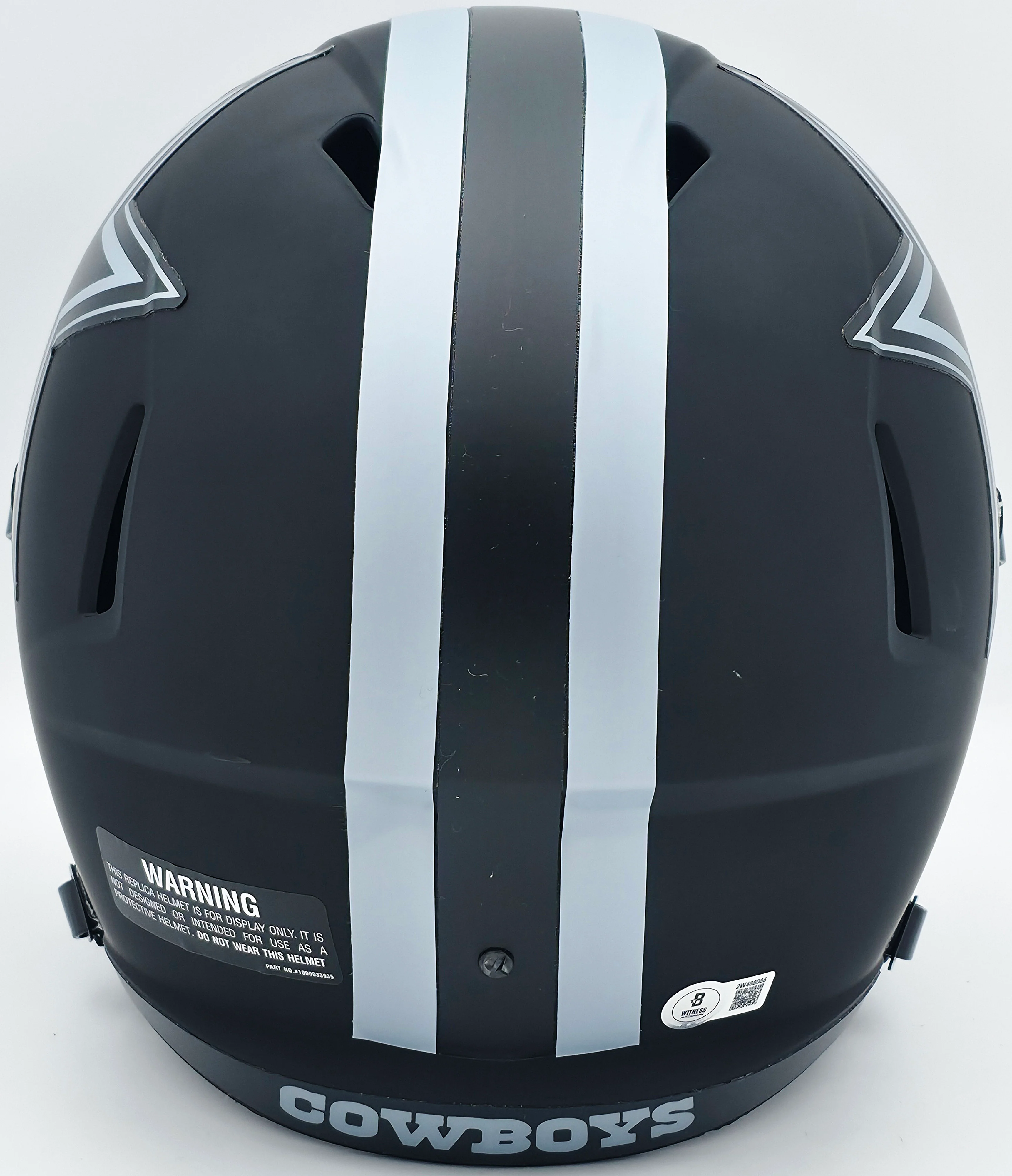 Roger Staubach Autographed Dallas Cowboys Eclipse Black Full Size Speed Replica Helmet Beckett BAS Witness Stock #238801 - Image 4