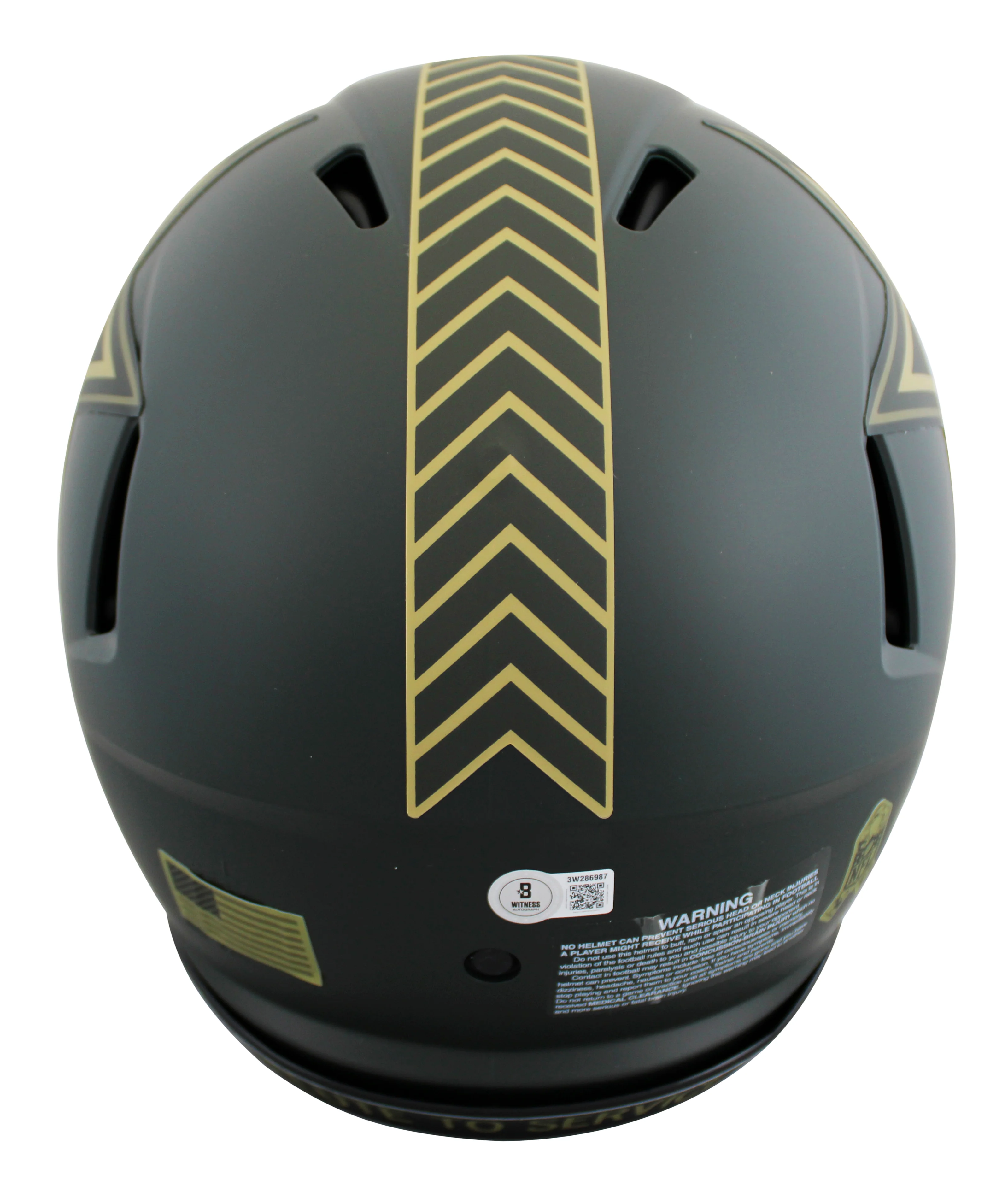 Roger Staubach "Captain America" Signed STS IV F/S Speed Proline Helmet BAS Wit - Image 3