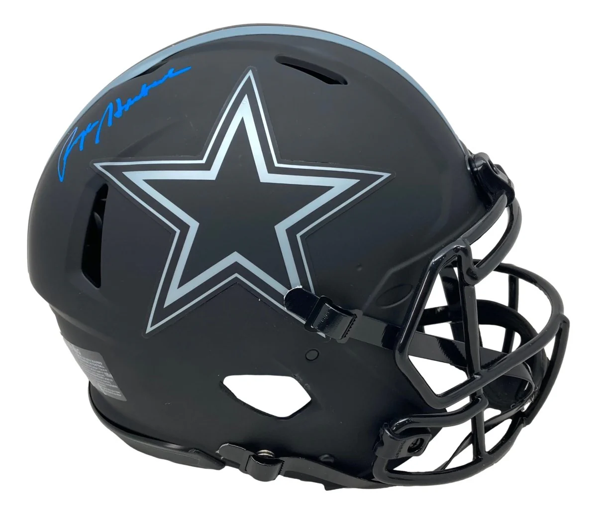 Roger Staubach Signed Dallas Cowboys FS Eclipse Authentic Speed Helmet BAS - Image 4