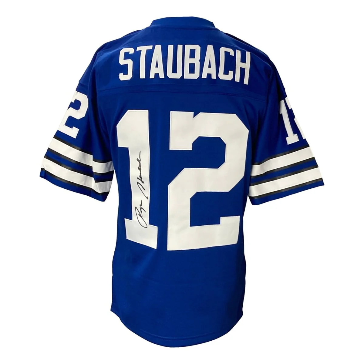 Roger Staubach Signed Dallas Cowboys Mitchell & Ness NFL Legacy M Jersey BAS ITP - Image 6
