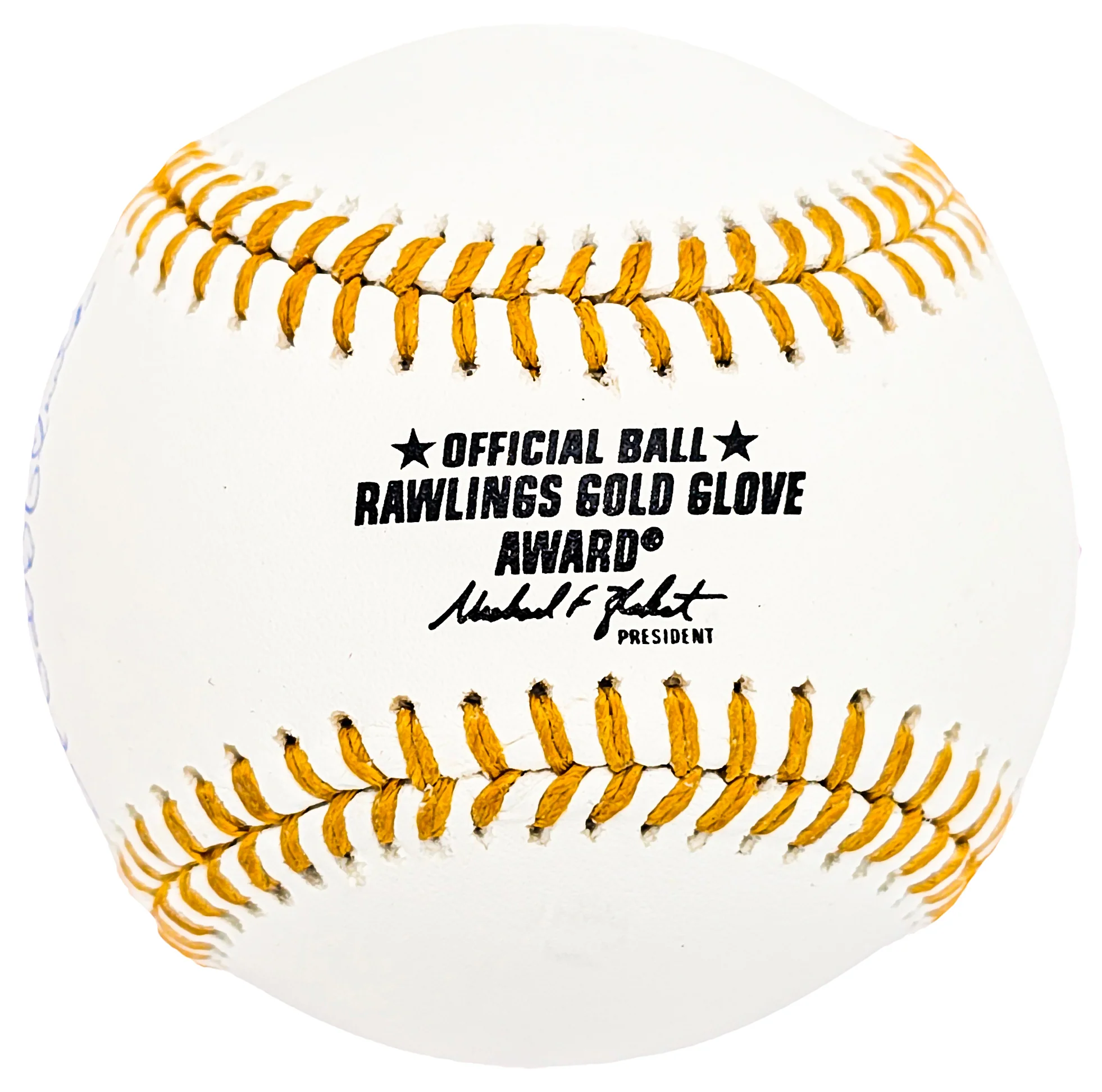 Ron Guidry Autographed Official Gold Glove Logo Baseball New York Yankees "5x Gold Glove" Beckett BAS Witness Stock #212251 - Image 5