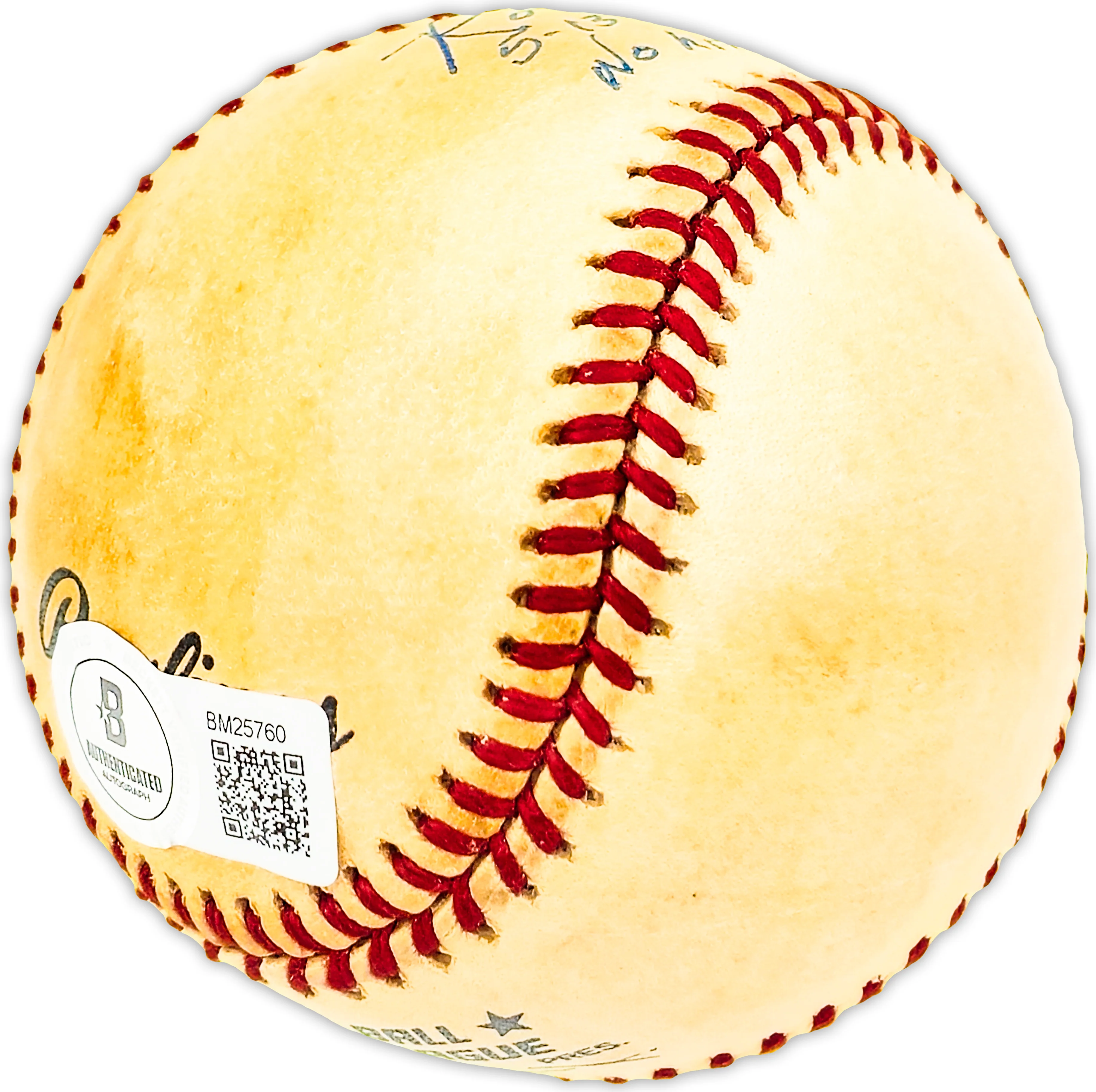 Ron Necciai Autographed Official NL Baseball Pittsburgh Pirates "5-13-52 27 K's No Hits No Runs" Beckett BAS QR #BM25760 - Image 3