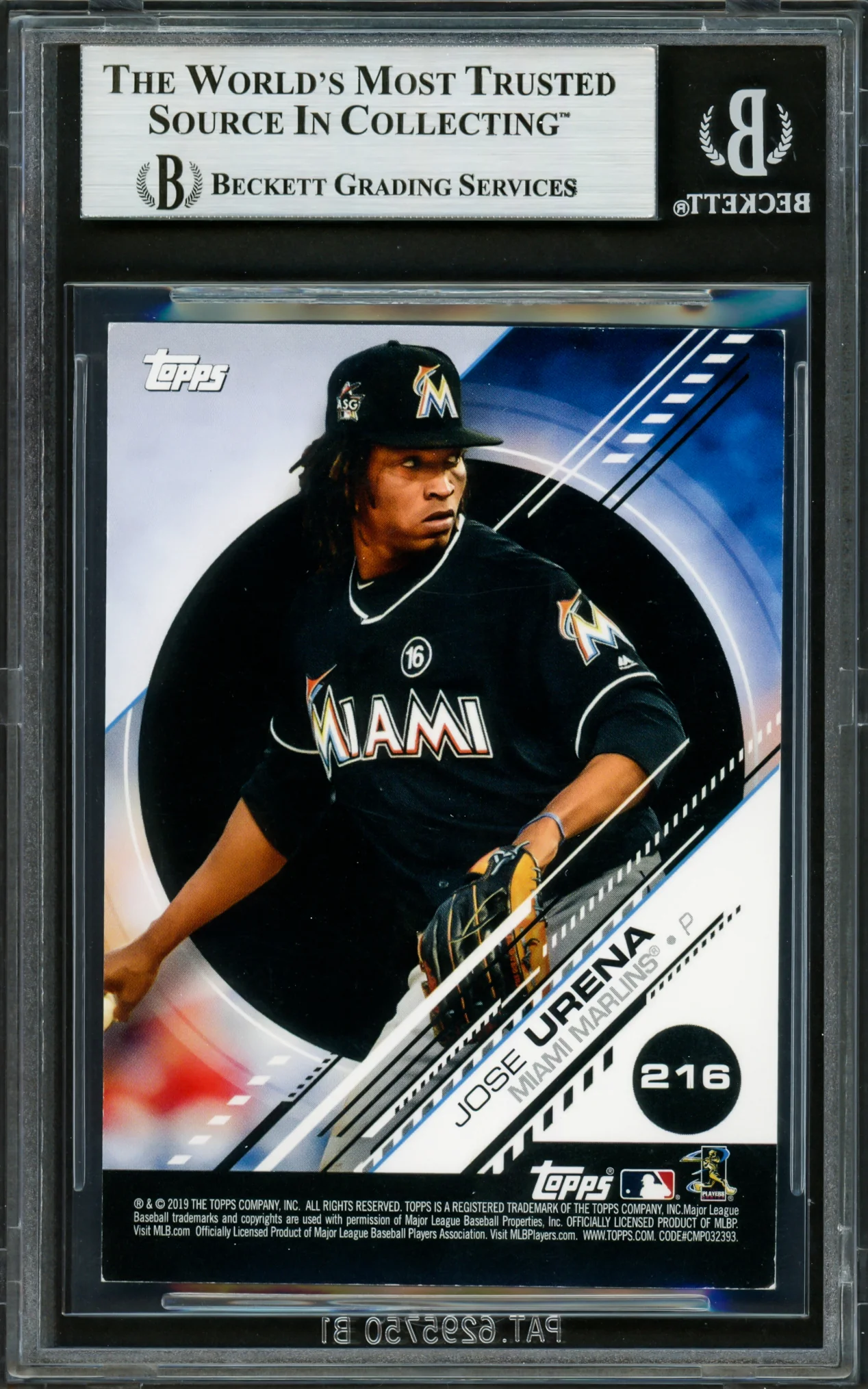 Ronald Acuna Jr. Autographed 2019 Topps Stickers Card #216 Atlanta Braves Beckett BAS #16710707 - Image 2
