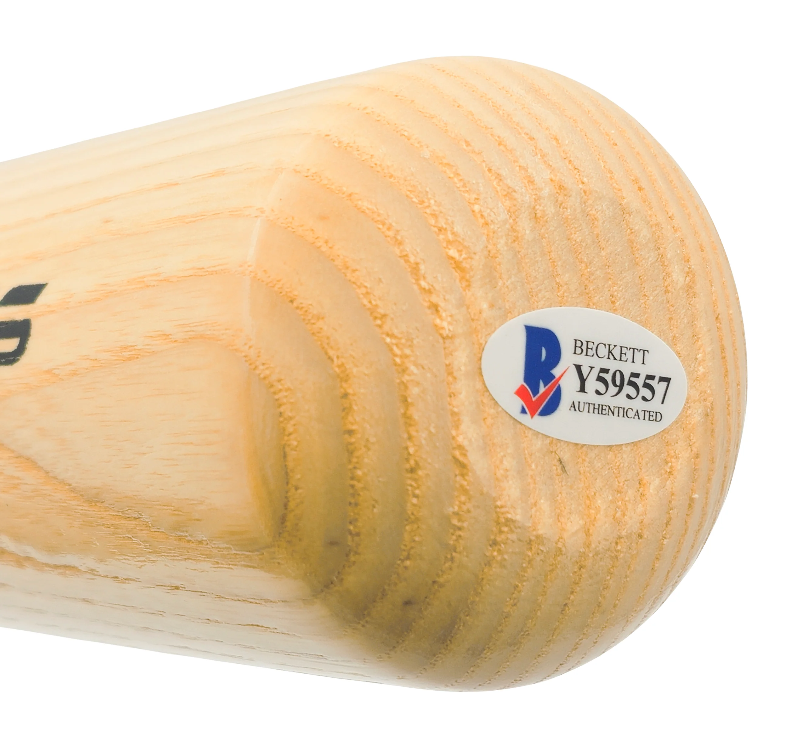Ronald Acuna Jr. Autographed Blonde Rawlings Baseball Bat Atlanta Braves Beckett BAS Stock #181315 - Image 5