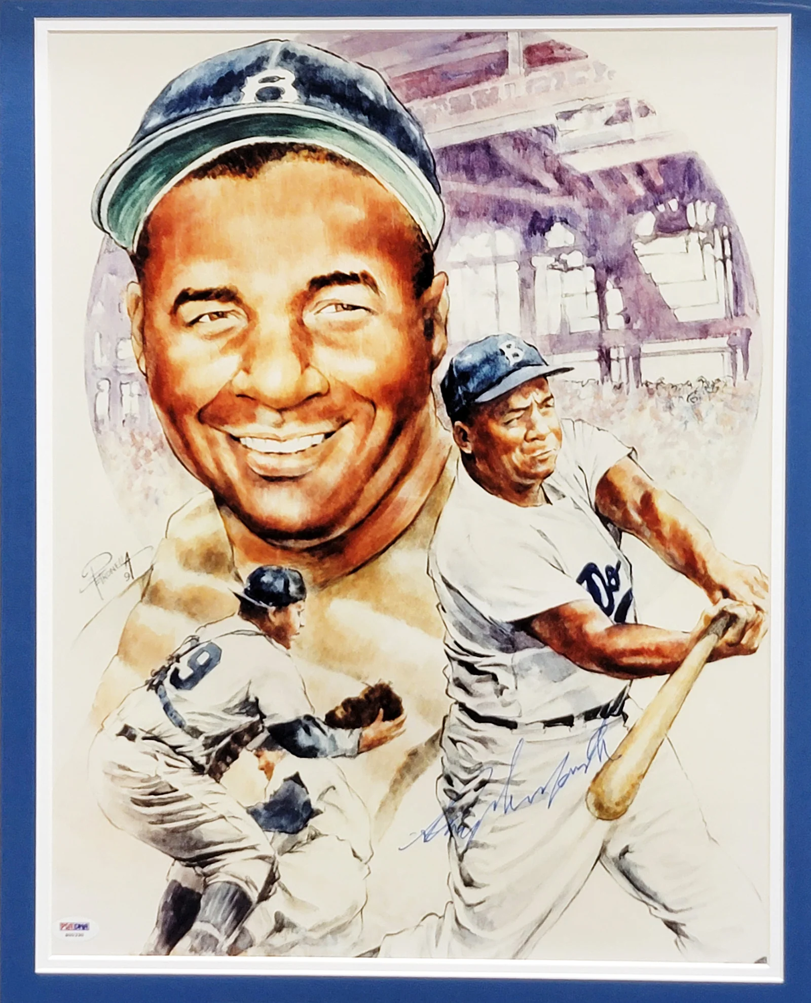 Roy Campanella Autographed Framed 16x20 Photo Brooklyn Dodgers PSA/DNA #S00330 - Image 2
