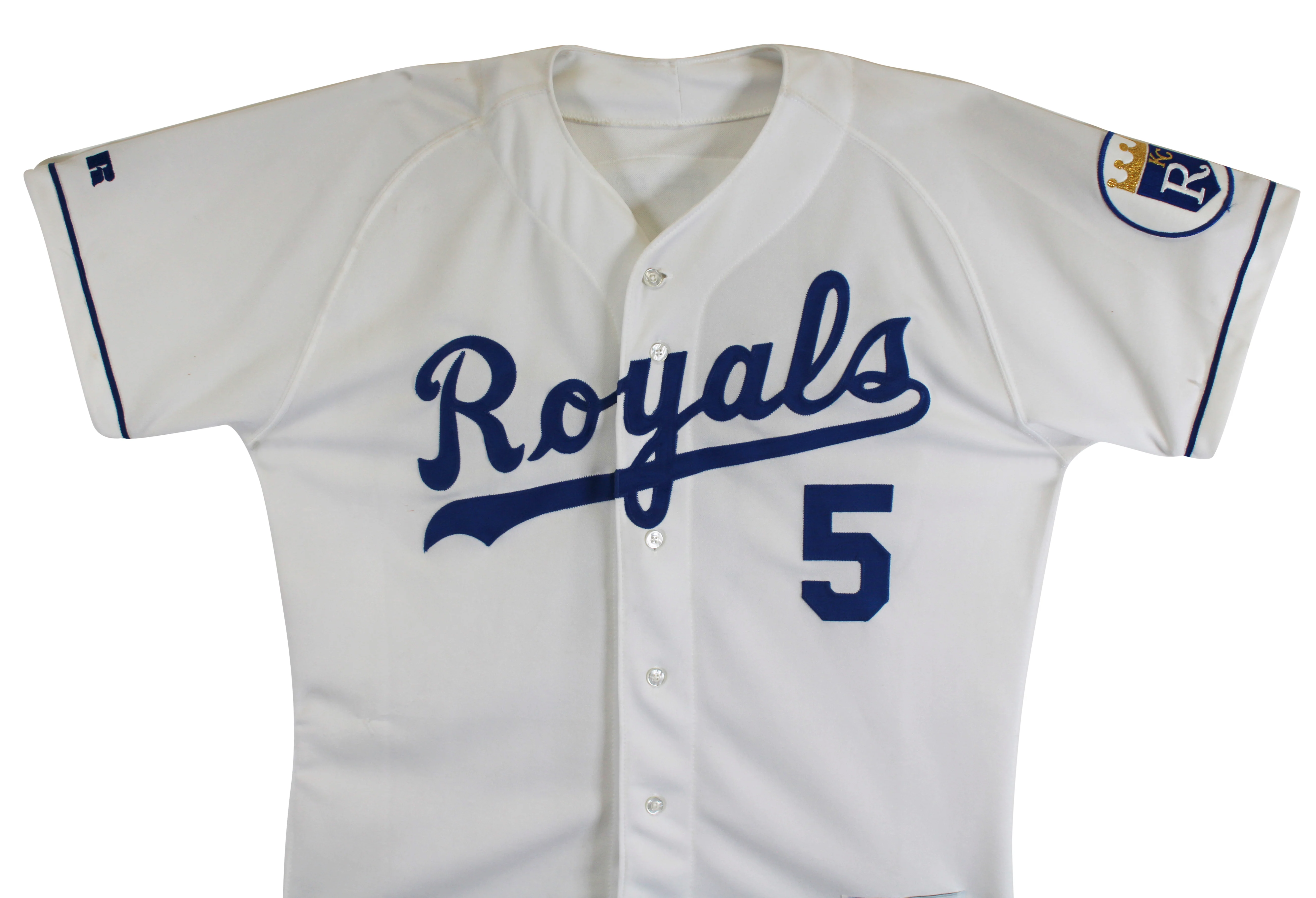 Royals George Brett Authentic Signed White Russell Athletic Jersey BAS #BU55013 - Image 4