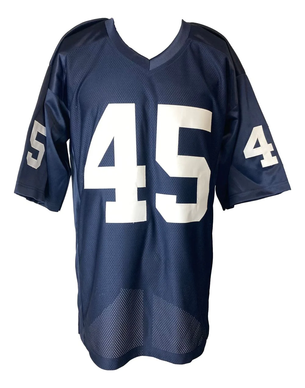 Rudy Ruettiger Notre Dame Signed Blue Football Jersey Never Quit BAS - Image 3