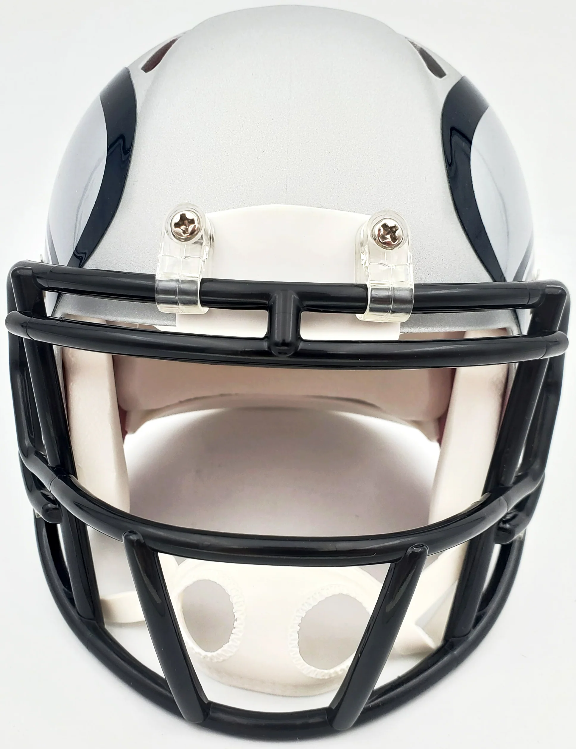Russell Wilson Autographed AMP Seattle Seahawks Speed Mini Helmet In Blue RW Holo Stock #159115 - Image 5