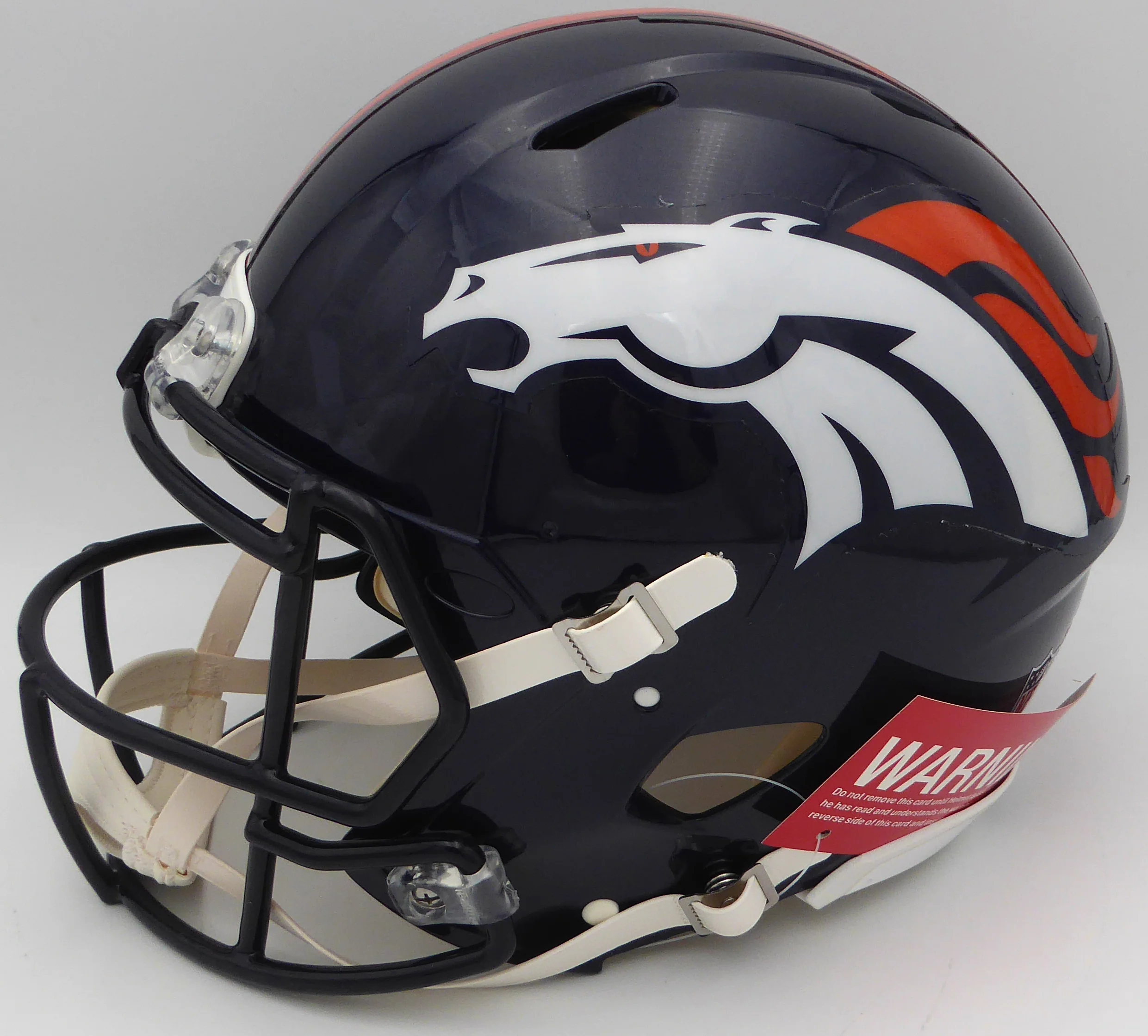 Russell Wilson Autographed Blue Full Size Authentic Helmet Denver Broncos Fanatics Holo #DQ16478474 - Image 4