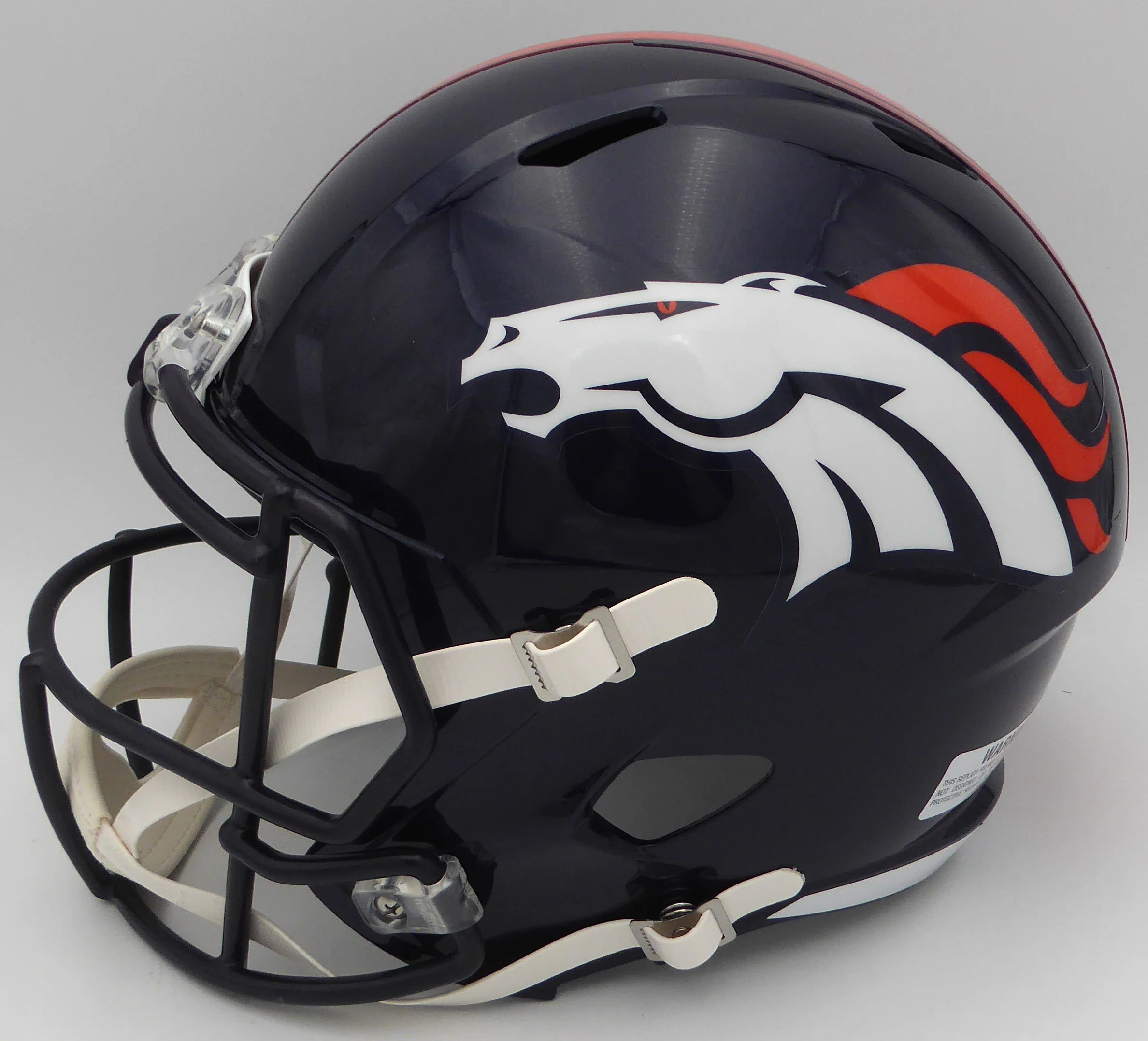 Russell Wilson Autographed Blue Full Size Replica Helmet Denver Broncos Fanatics Holo #DQ16478459 - Image 4