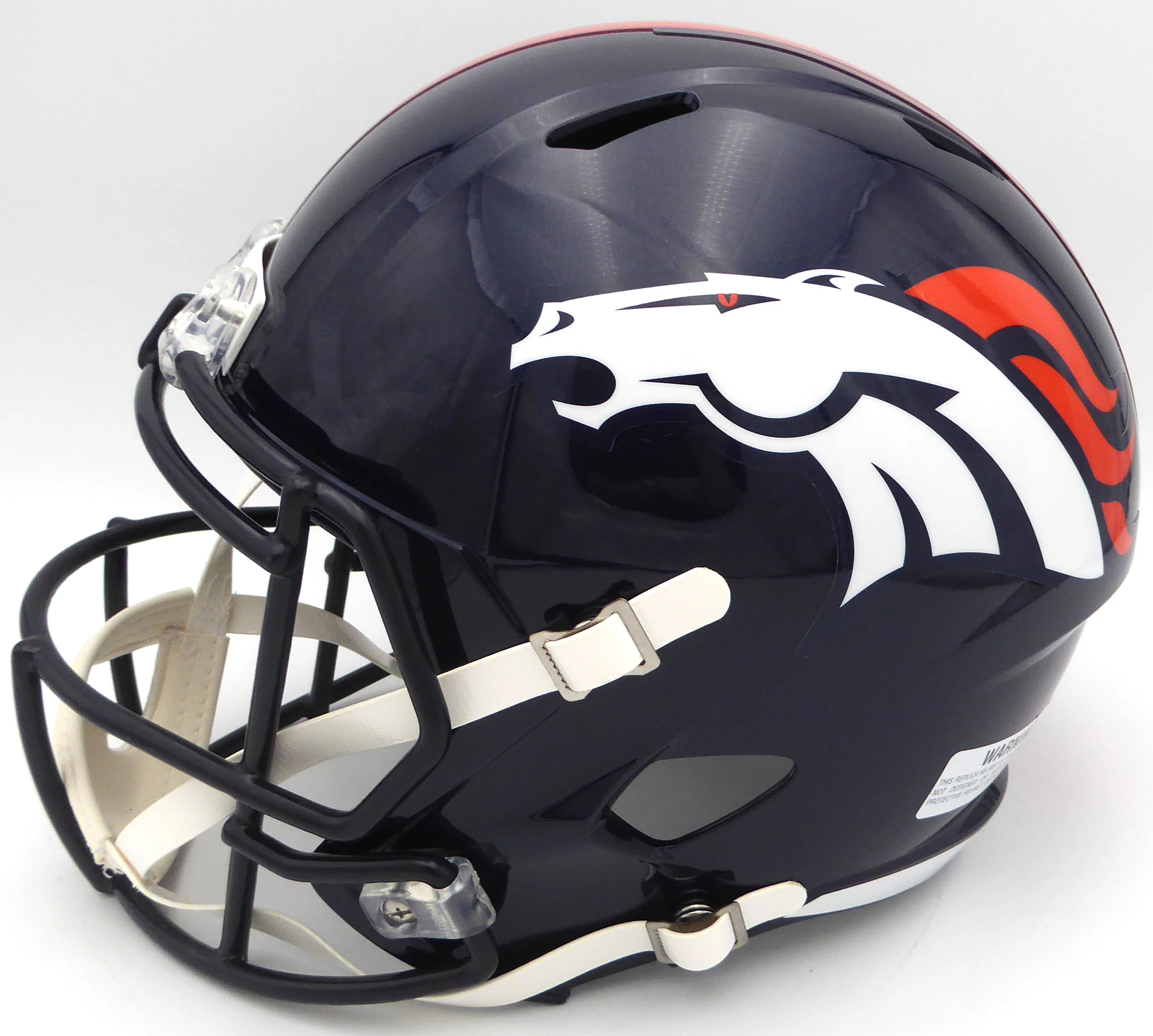 Russell Wilson Autographed Blue Full Size Replica Helmet Denver Broncos Fanatics Holo #DQ16478460 - Image 4