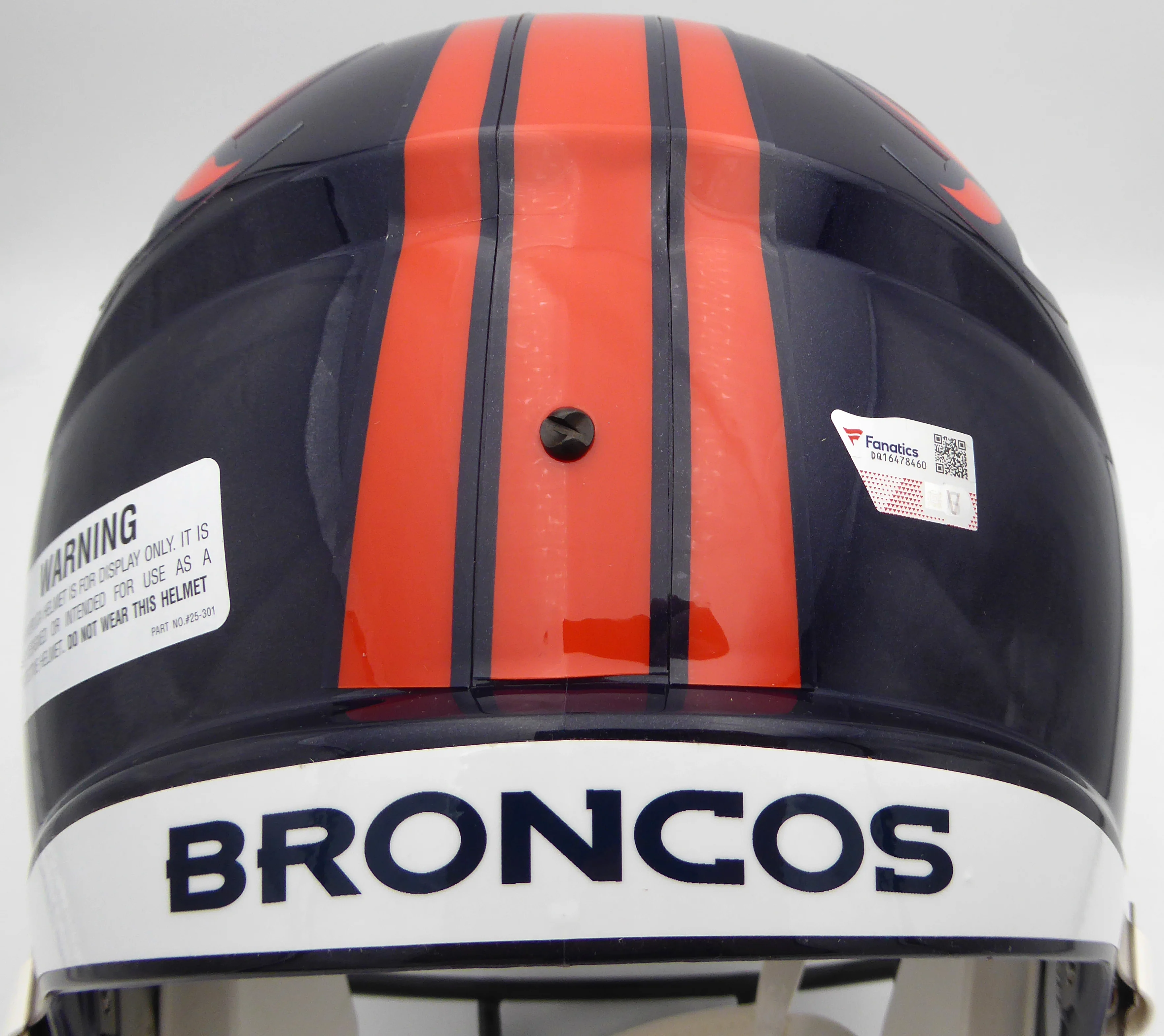 Russell Wilson Autographed Blue Full Size Replica Helmet Denver Broncos Fanatics Holo #DQ16478460 - Image 5