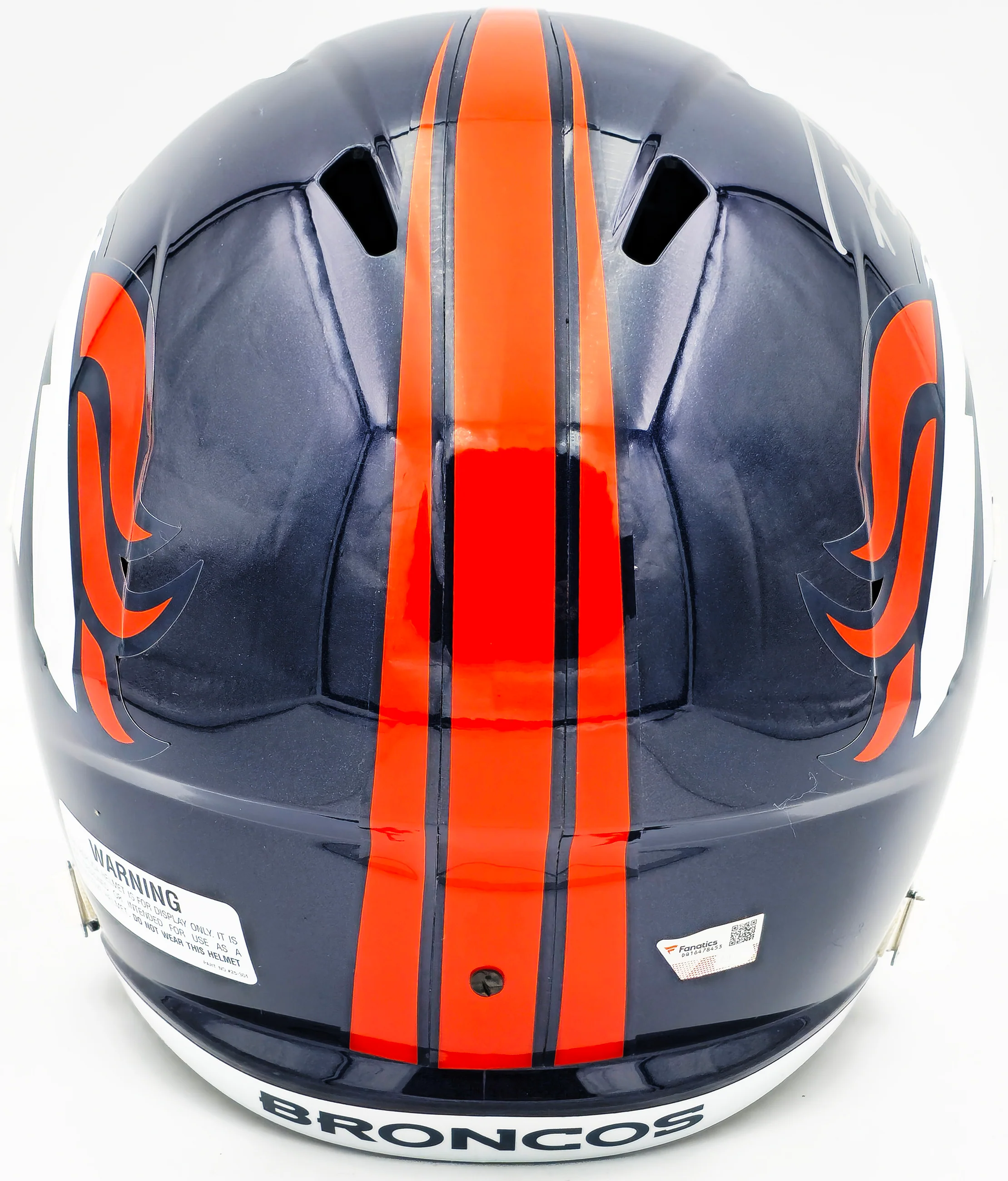 Russell Wilson Autographed Denver Broncos Blue Full Size Replica Speed Helmet Fanatics Holo Stock #227939 - Image 4