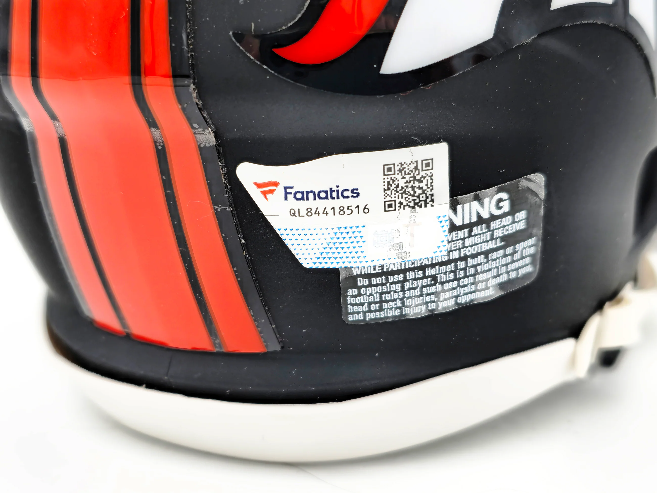 Russell Wilson Autographed Denver Broncos Flat Matte Black Speed Mini Helmet Fanatics Holo Stock #227949 - Image 5