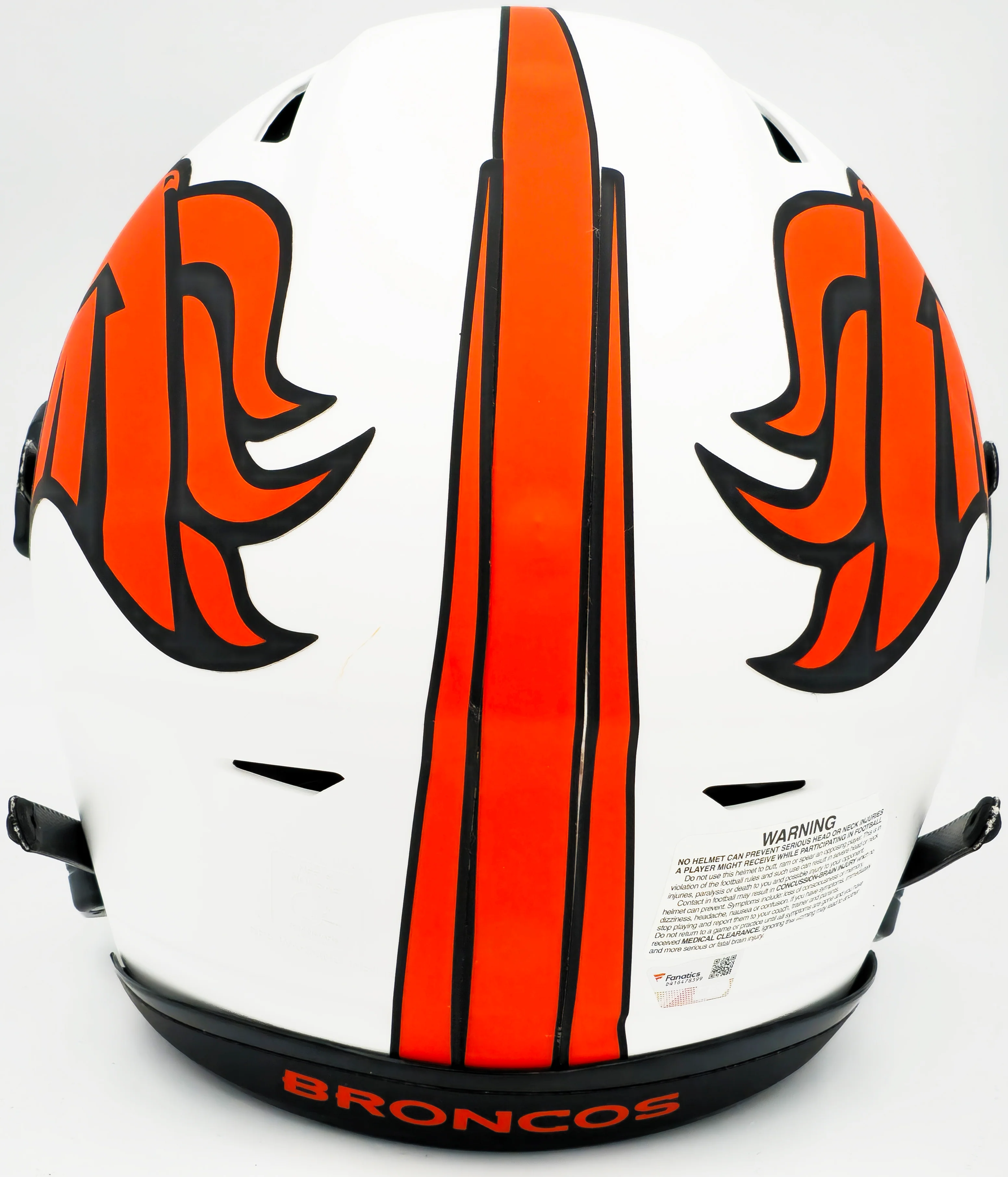 Russell Wilson Autographed Denver Broncos Lunar Eclipse White Full Size Authentic Hyper Speed Flex Helmet Fanatics Holo Stock #227933 - Image 4