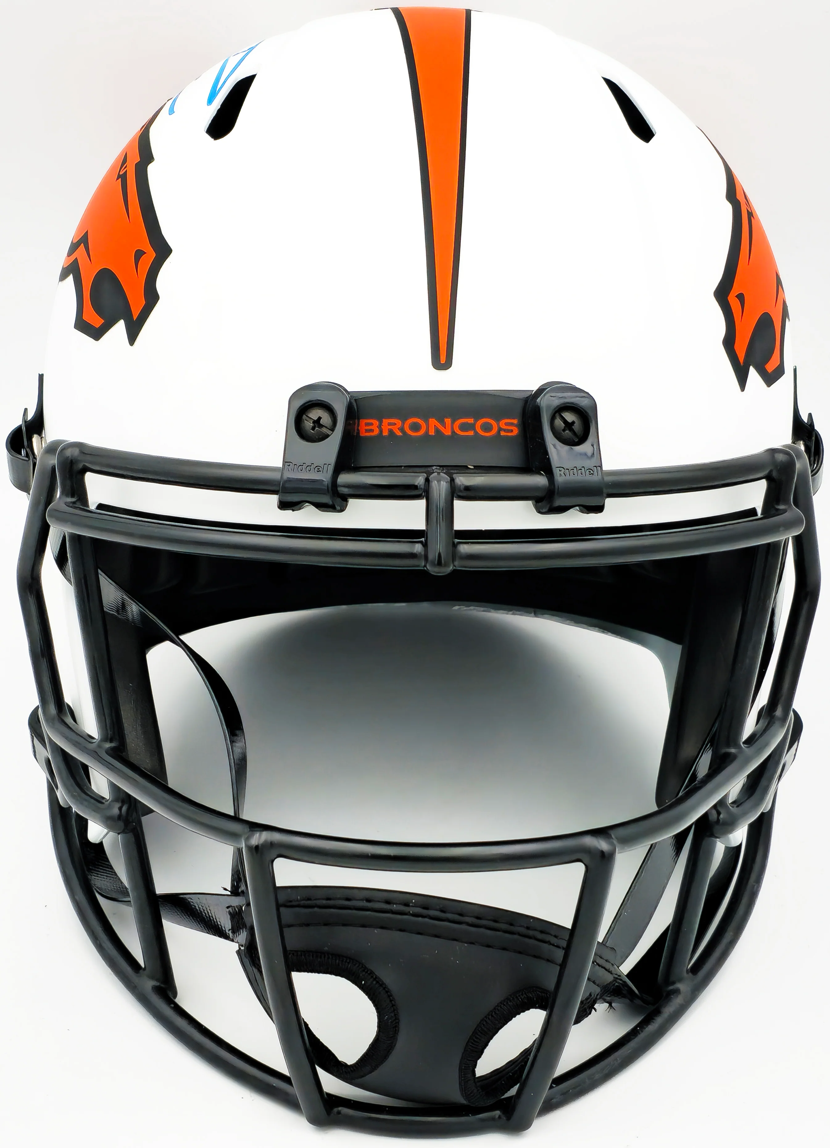 Russell Wilson Autographed Denver Broncos Lunar Eclipse White Full Size Replica Speed Helmet Fanatics Holo Stock #227940 - Image 3