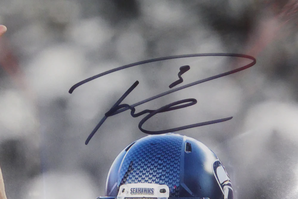 Russell Wilson Autographed Framed 16x20 Photo Seattle Seahawks RW Holo Stock #126673 - Image 2