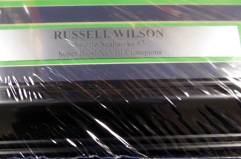 Russell Wilson Autographed Framed 16x20 Photo Seattle Seahawks RW Holo Stock #126673 - Image 3