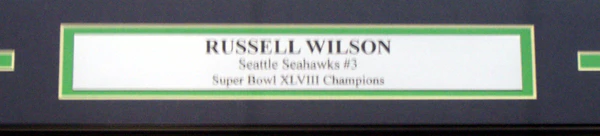 Russell Wilson Autographed Framed 16x20 Photo Seattle Seahawks Super Bowl RW Holo Stock #80882 - Image 4