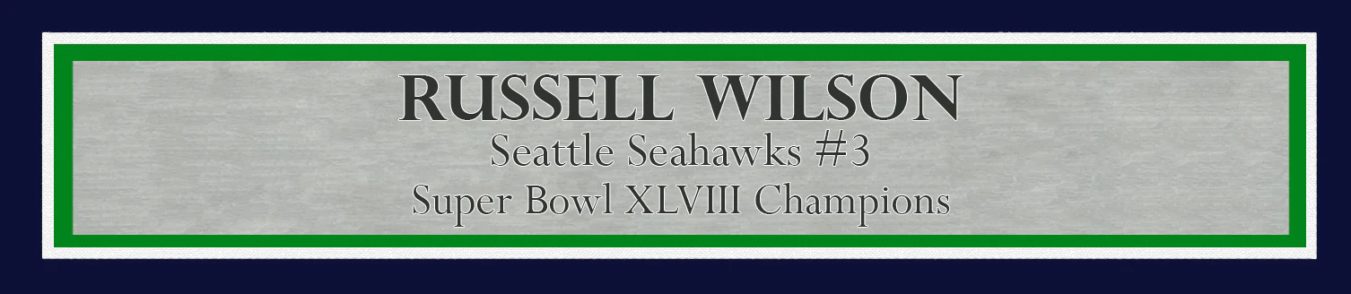 Russell Wilson Autographed Framed 8x10 Photo Seattle Seahawks Action Green Color Rush RW Holo Stock #202117 - Image 3