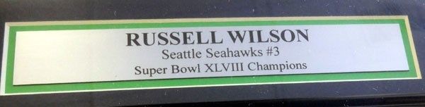 Russell Wilson Autographed Framed 8x10 Photo Seattle Seahawks Super Bowl RW Holo Stock #80872 - Image 3
