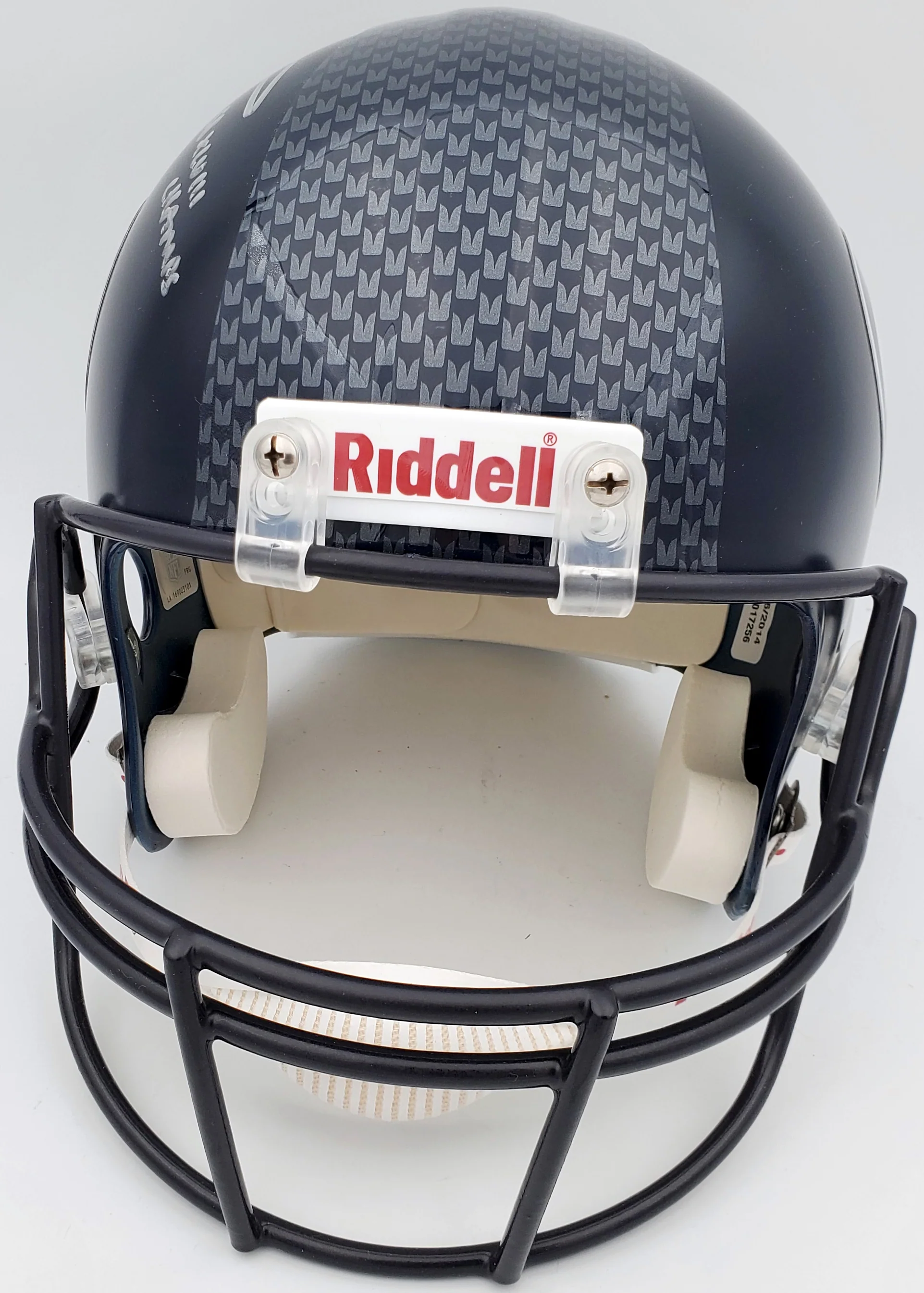 Russell Wilson Autographed Seattle Seahawks Full Size Replica Helmet "SB XLVIII Champs" In Silver RW Holo Stock #72373 - Image 5