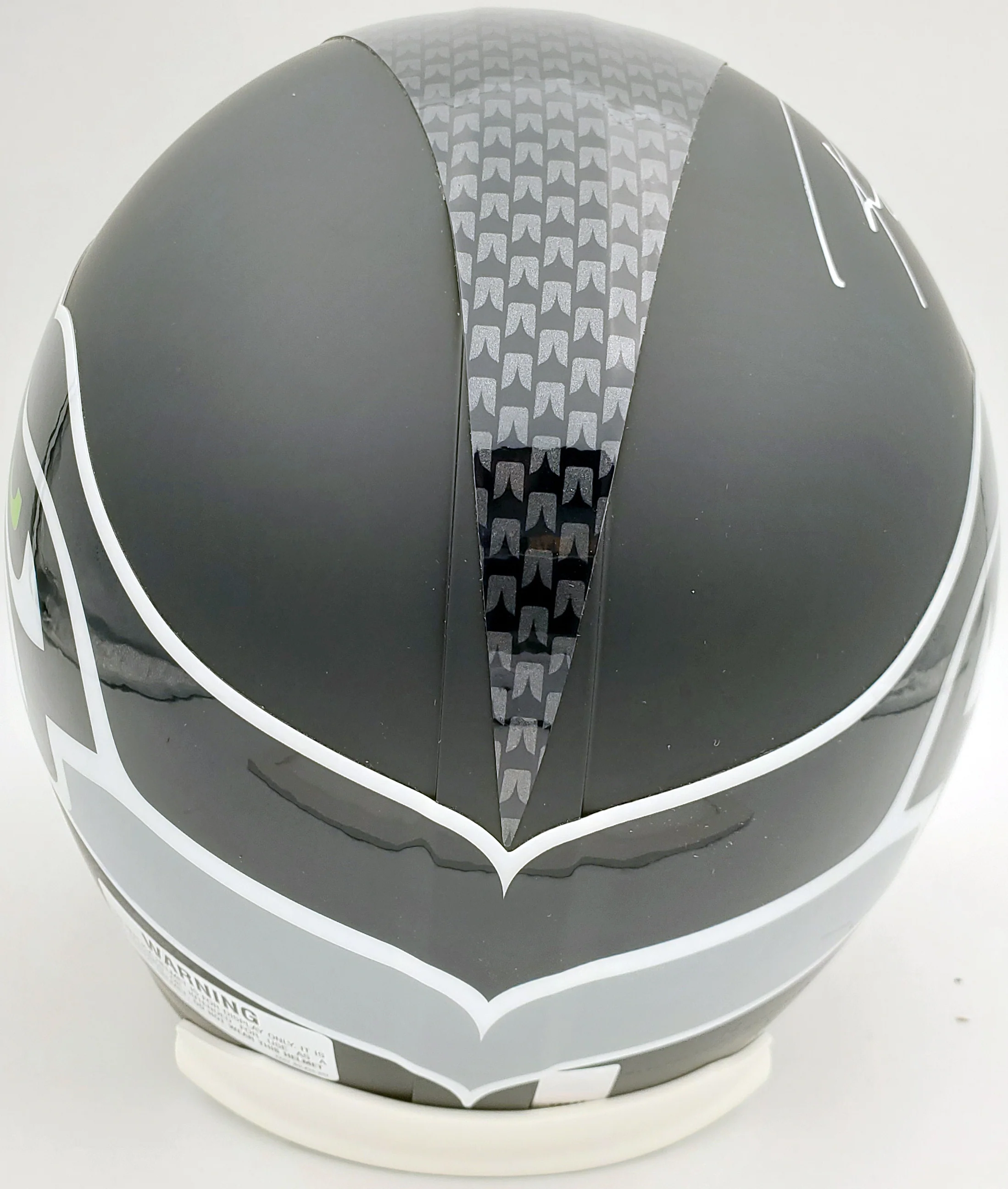 Russell Wilson Autographed Seattle Seahawks Full Size Replica Helmet In White RW Holo Stock #178967 - Image 3
