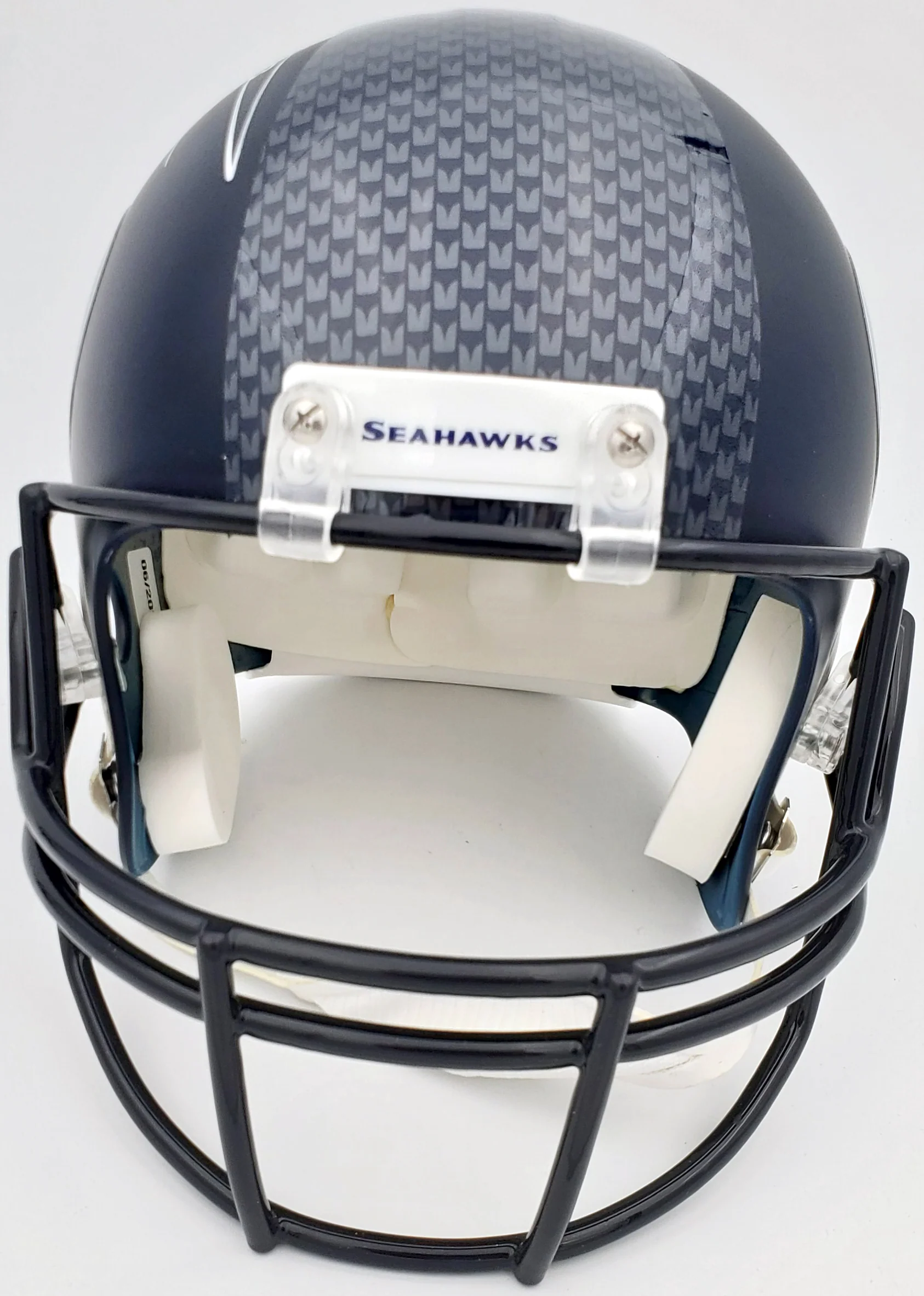 Russell Wilson Autographed Seattle Seahawks Full Size Replica Helmet In White RW Holo Stock #178967 - Image 5