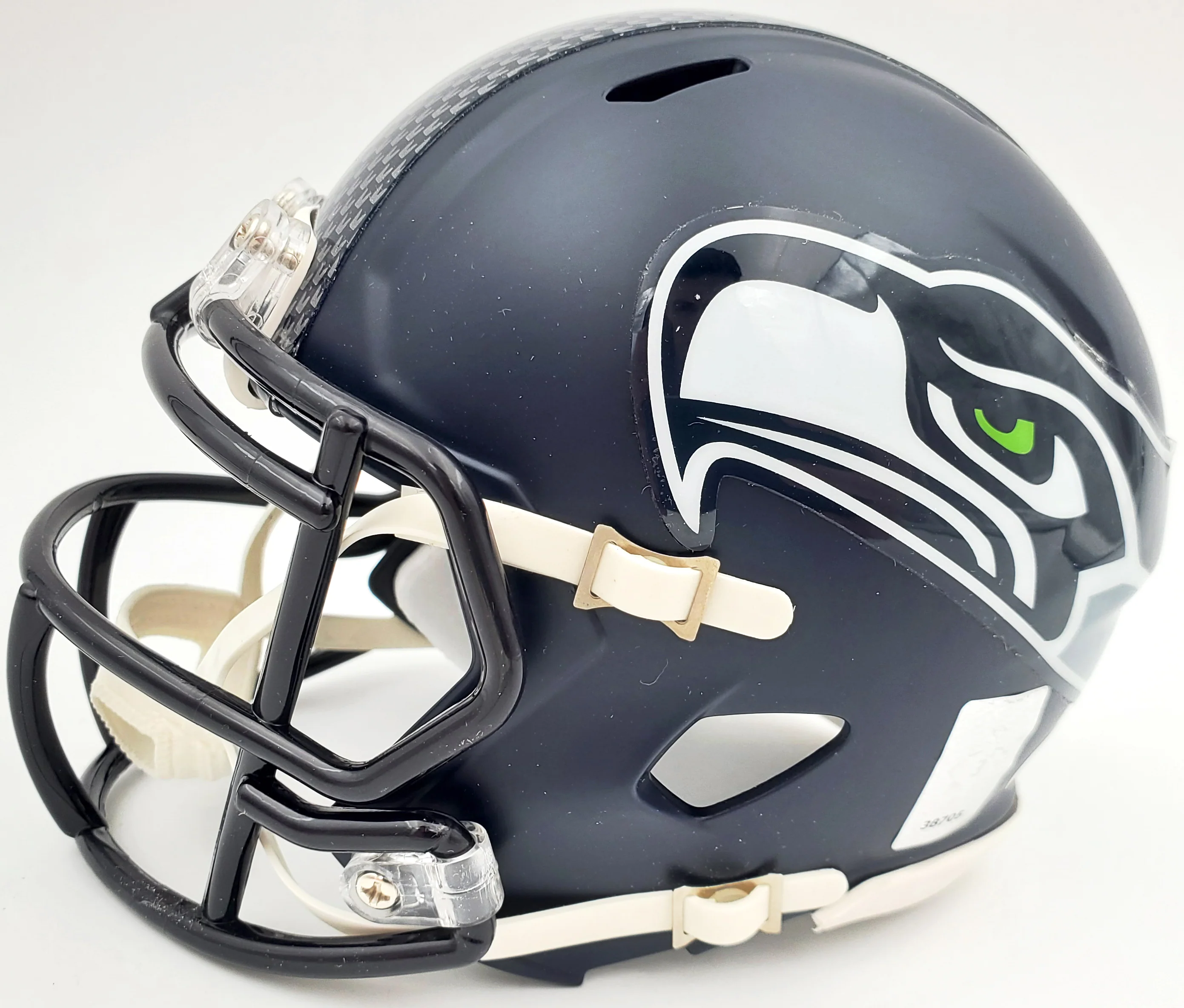 Russell Wilson Autographed Seattle Seahawks Speed Mini Helmet In Green RW Holo Stock #179111 - Image 4