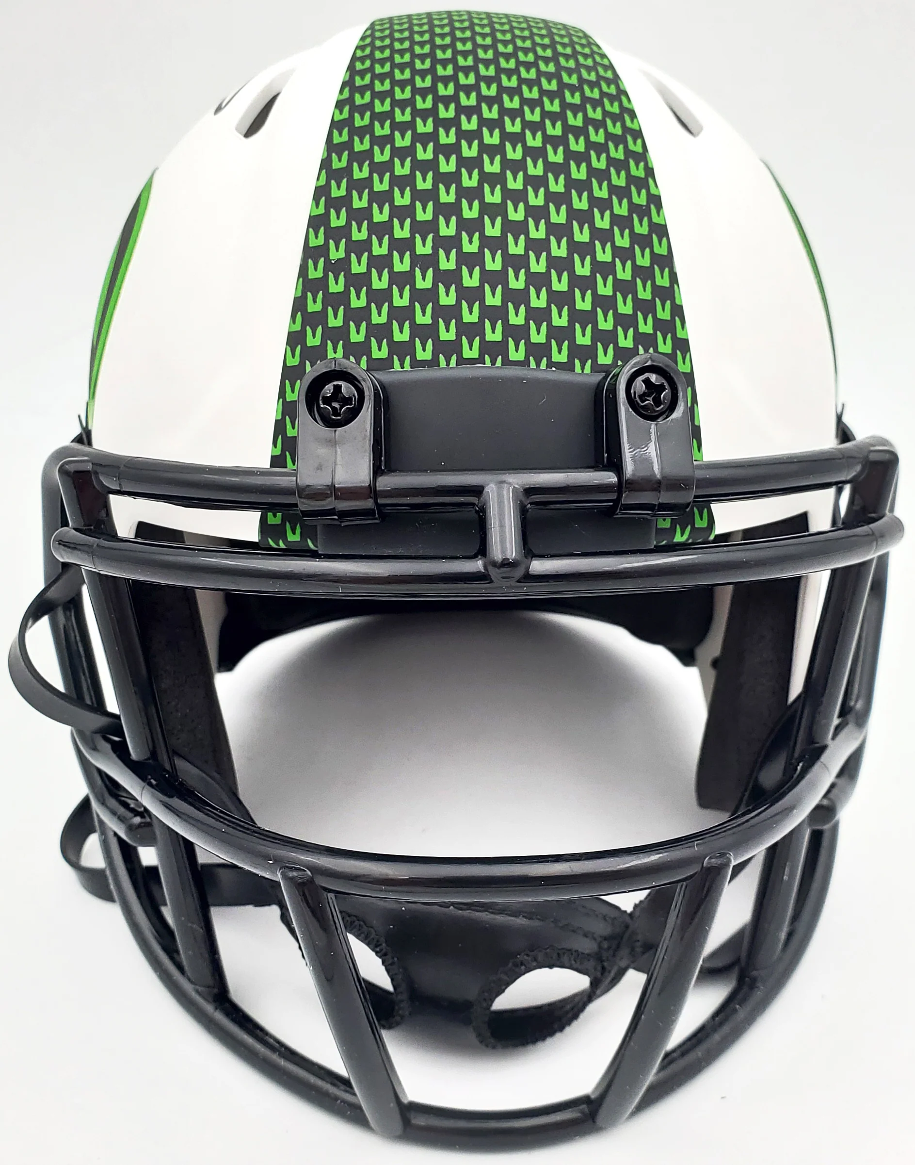 Russell Wilson Autographed Seattle Seahawks White Lunar Eclipse Speed Mini Helmet RW Holo & Beckett BAS Stock #194000 - Image 5