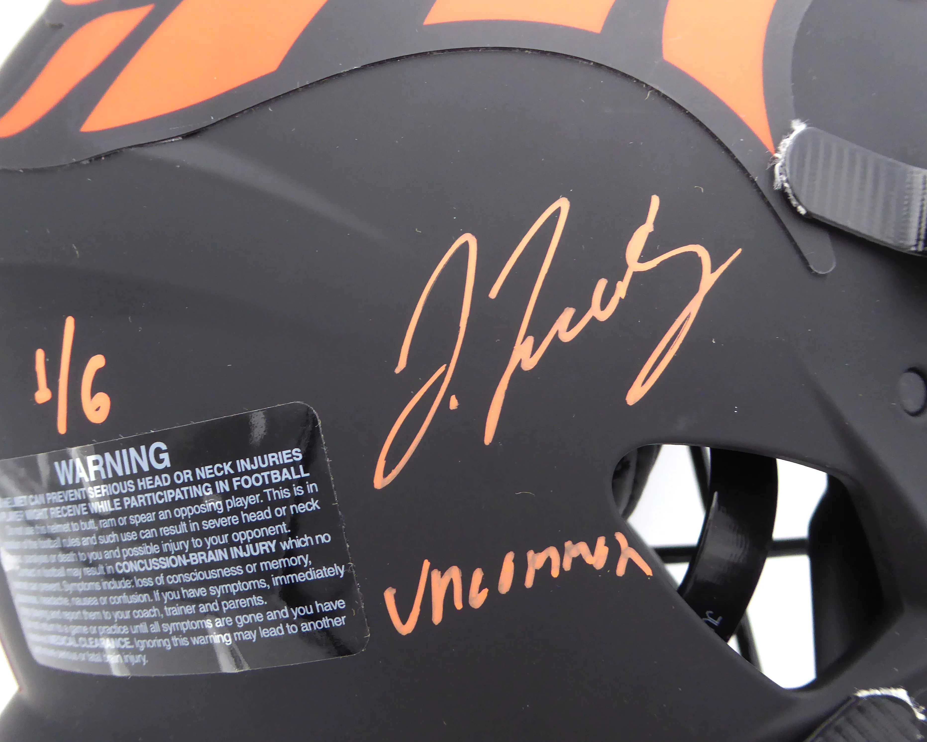 Russell Wilson & Jerry Jeudy Autographed Black Eclipse Full Size Authentic Helmet Denver Broncos "Let's Ride & Uncommon" LE #1/6 Fanatics Holo #QL84418428 - Image 3
