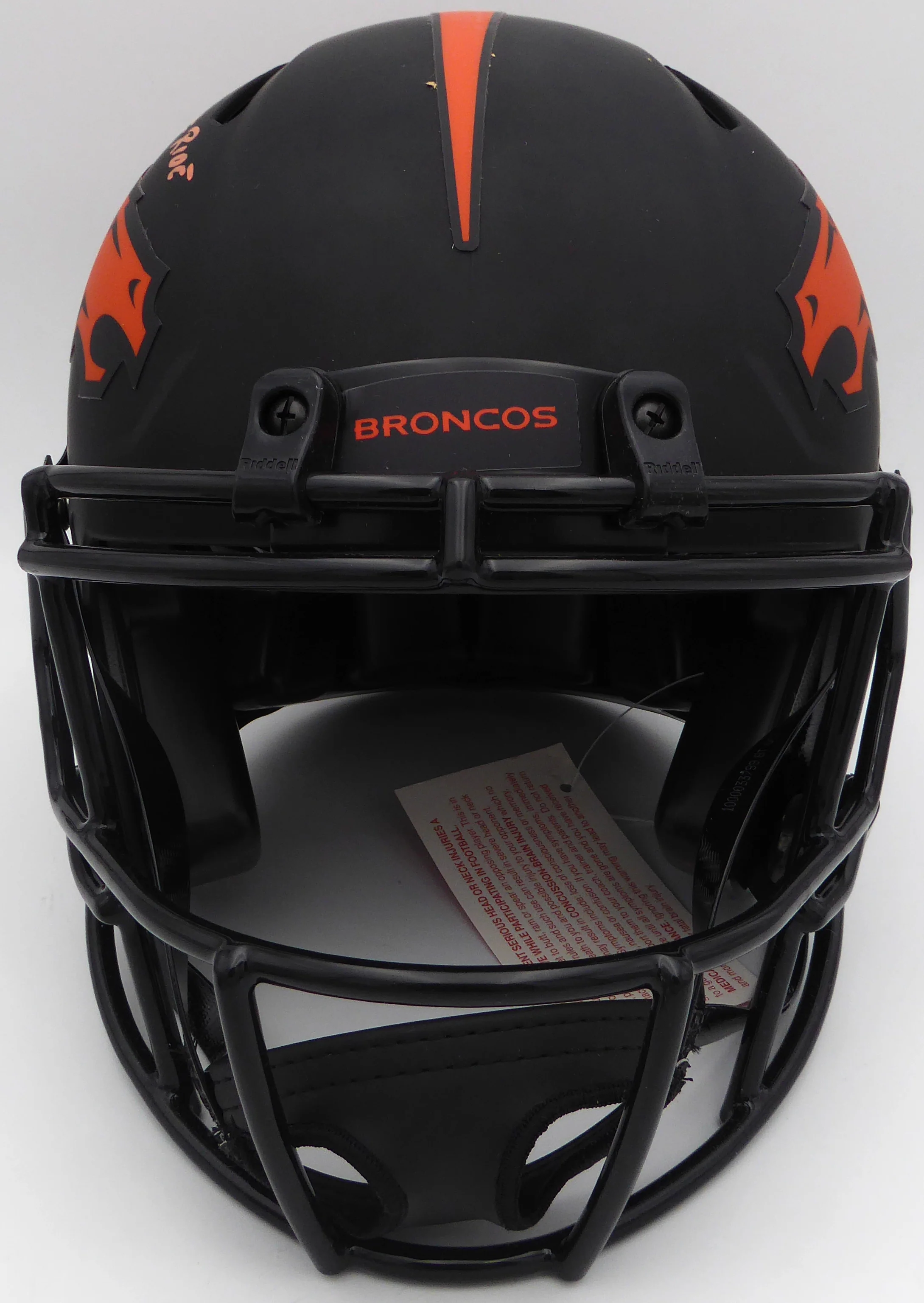 Russell Wilson & Jerry Jeudy Autographed Black Eclipse Full Size Authentic Helmet Denver Broncos "Let's Ride & Uncommon" LE #4/6 Fanatics Holo #DQ16478304 - Image 4