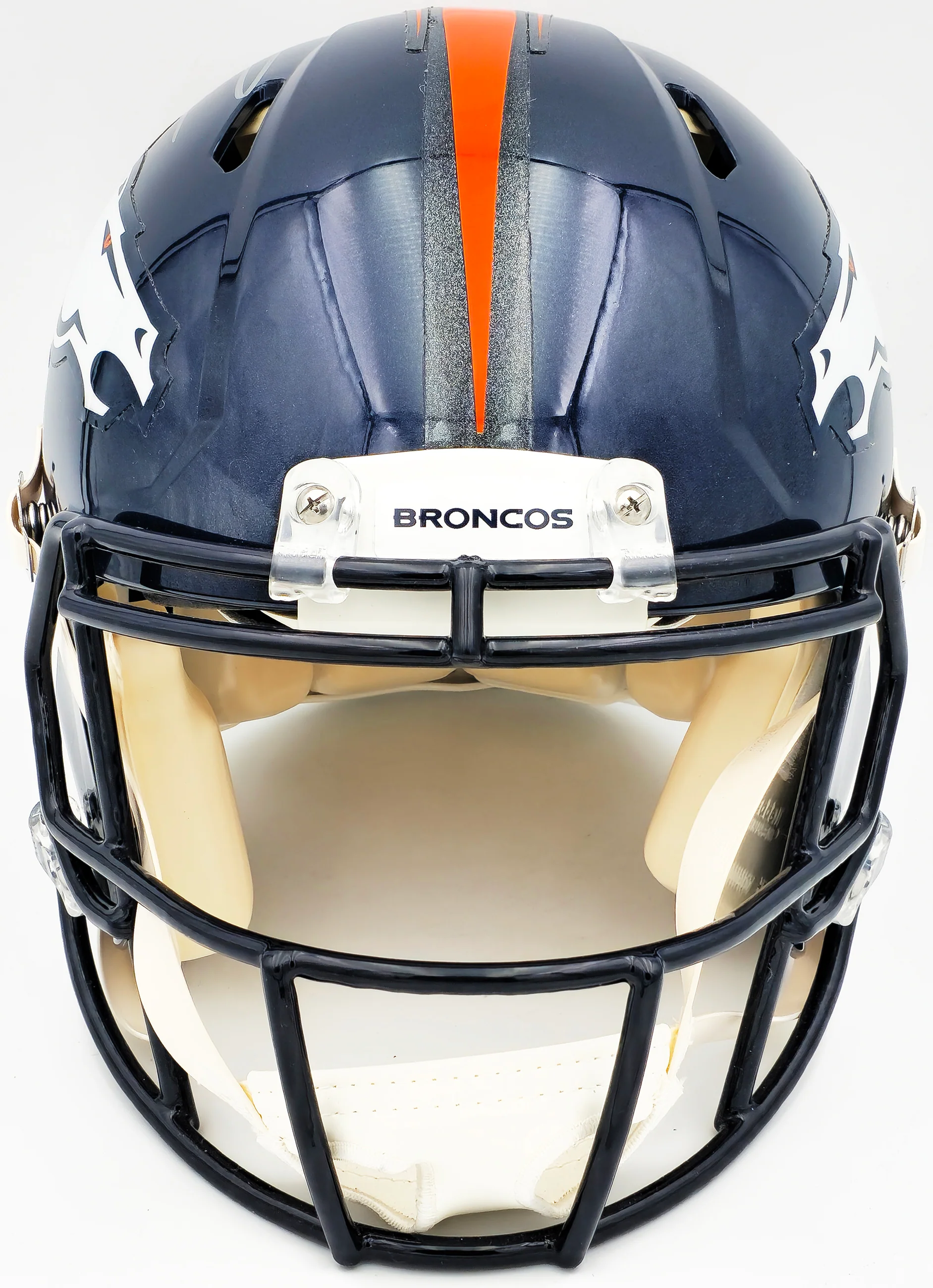 Russell Wilson & Jerry Jeudy Autographed Denver Broncos Blue Full Size Authentic Speed Helmet Fanatics Holo Stock #227926 - Image 4