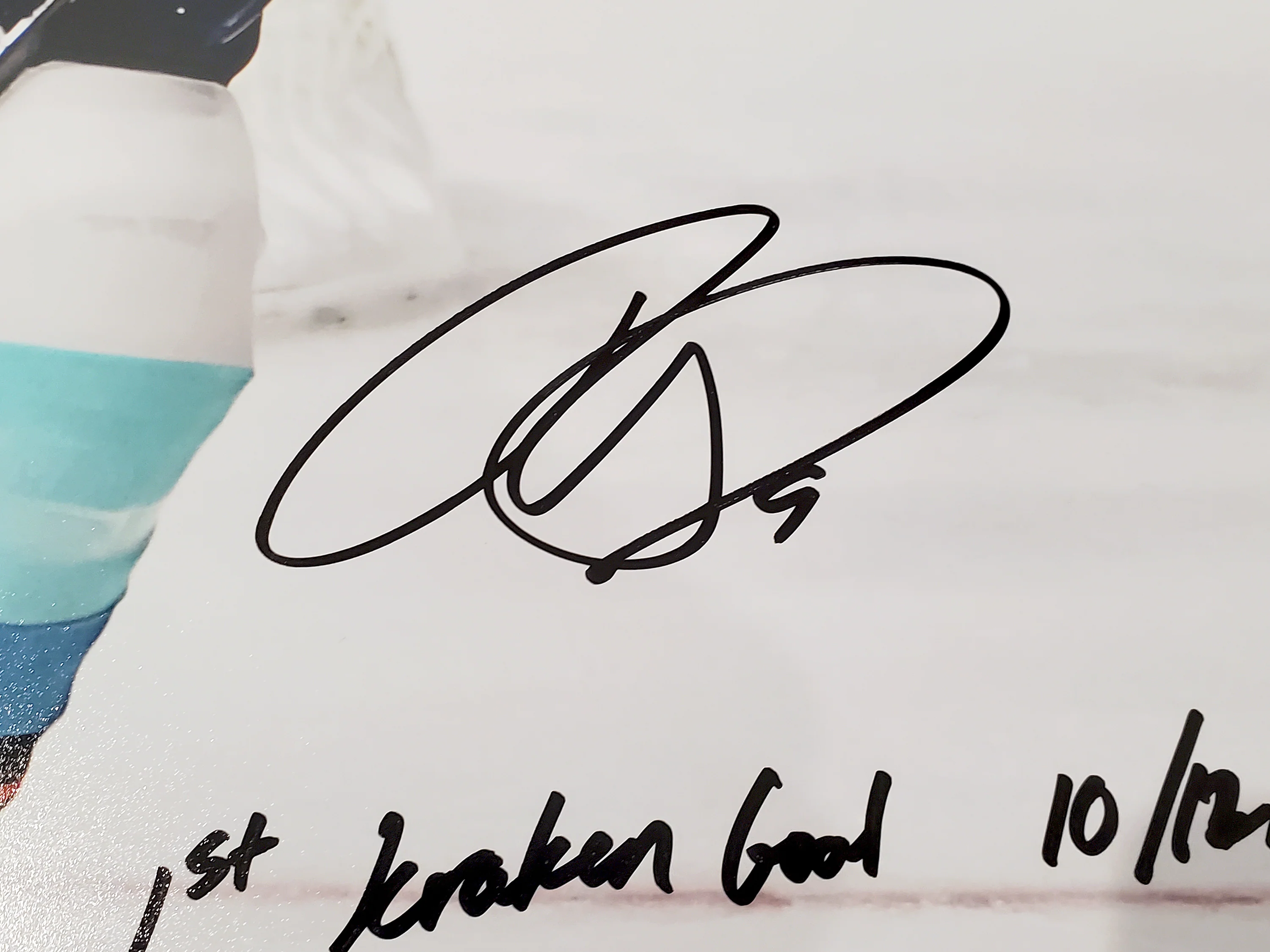 Ryan Donato Autographed 16x20 Photo Seattle Kraken "1st Kraken Goal 10/12/21" Fanatics Holo Stock #200314 - Image 2