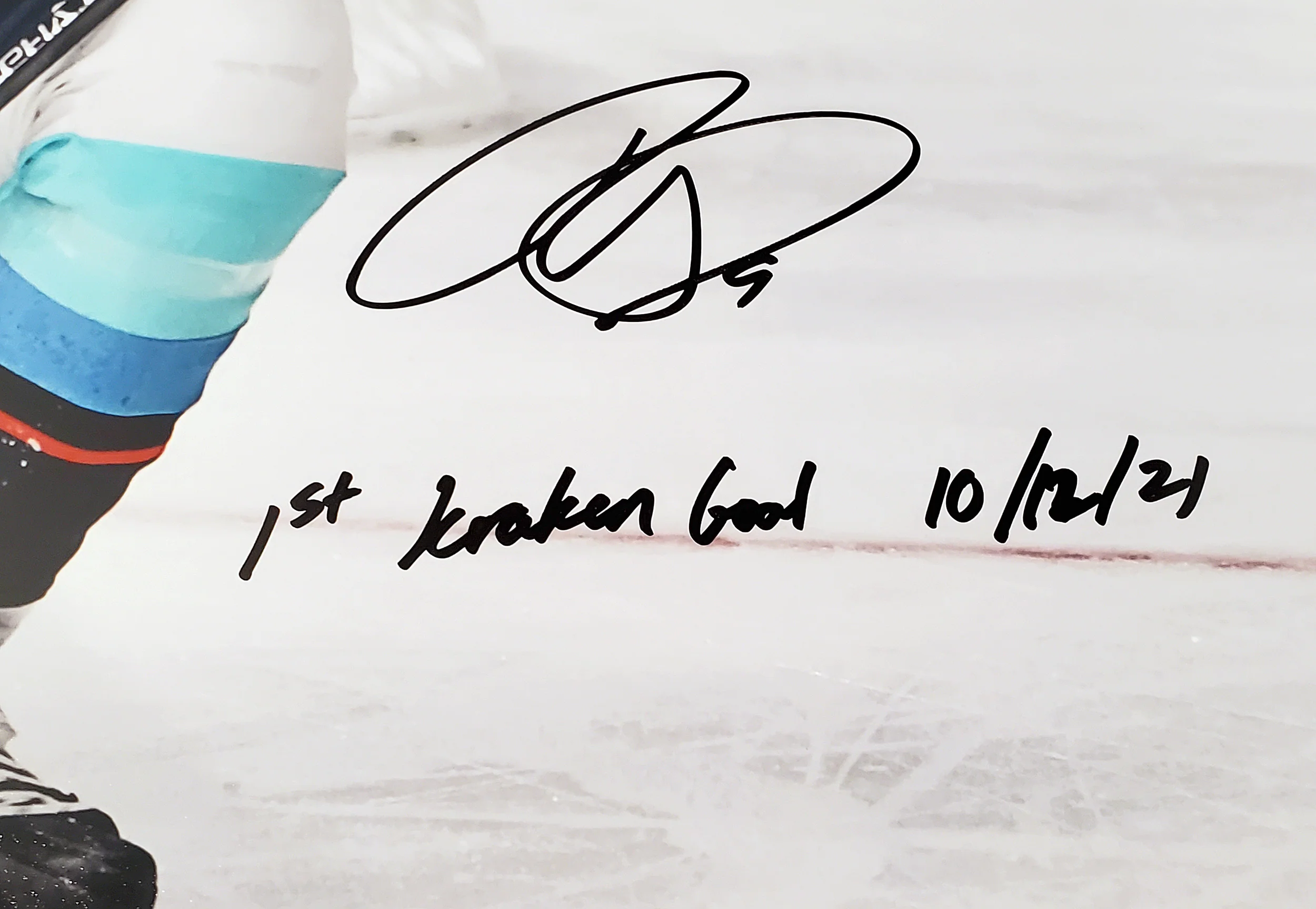 Ryan Donato Autographed 16x20 Photo Seattle Kraken "1st Kraken Goal 10/12/21" Fanatics Holo Stock #200314 - Image 3