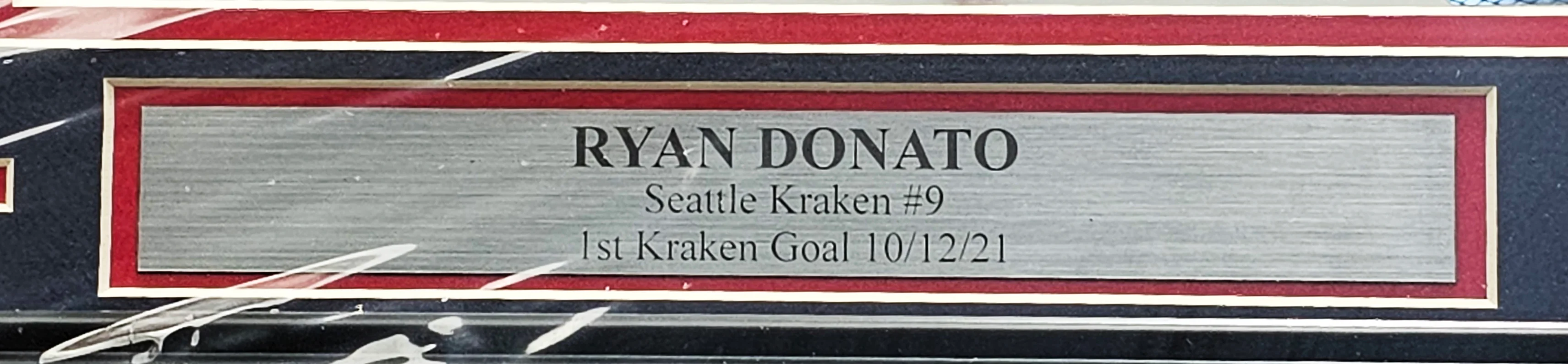 Ryan Donato Autographed Framed 8x10 Photo Seattle Kraken First Franchise Goal MCS Holo #81133 - Image 4