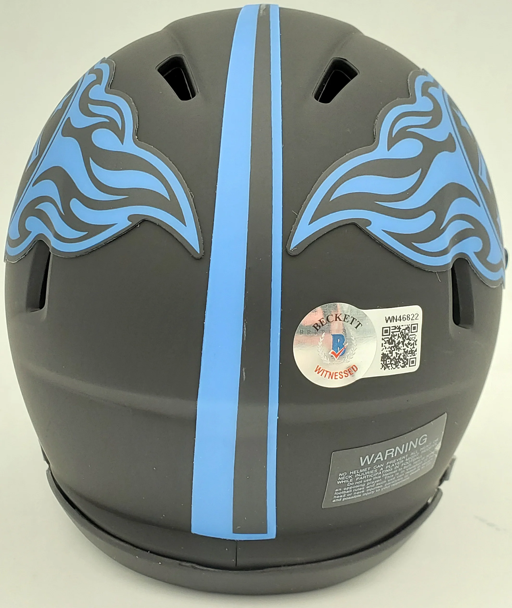 Ryan Tannehill Autographed Tennessee Titans Eclipse Black Speed Mini Helmet Beckett BAS QR Stock #197222 - Image 3