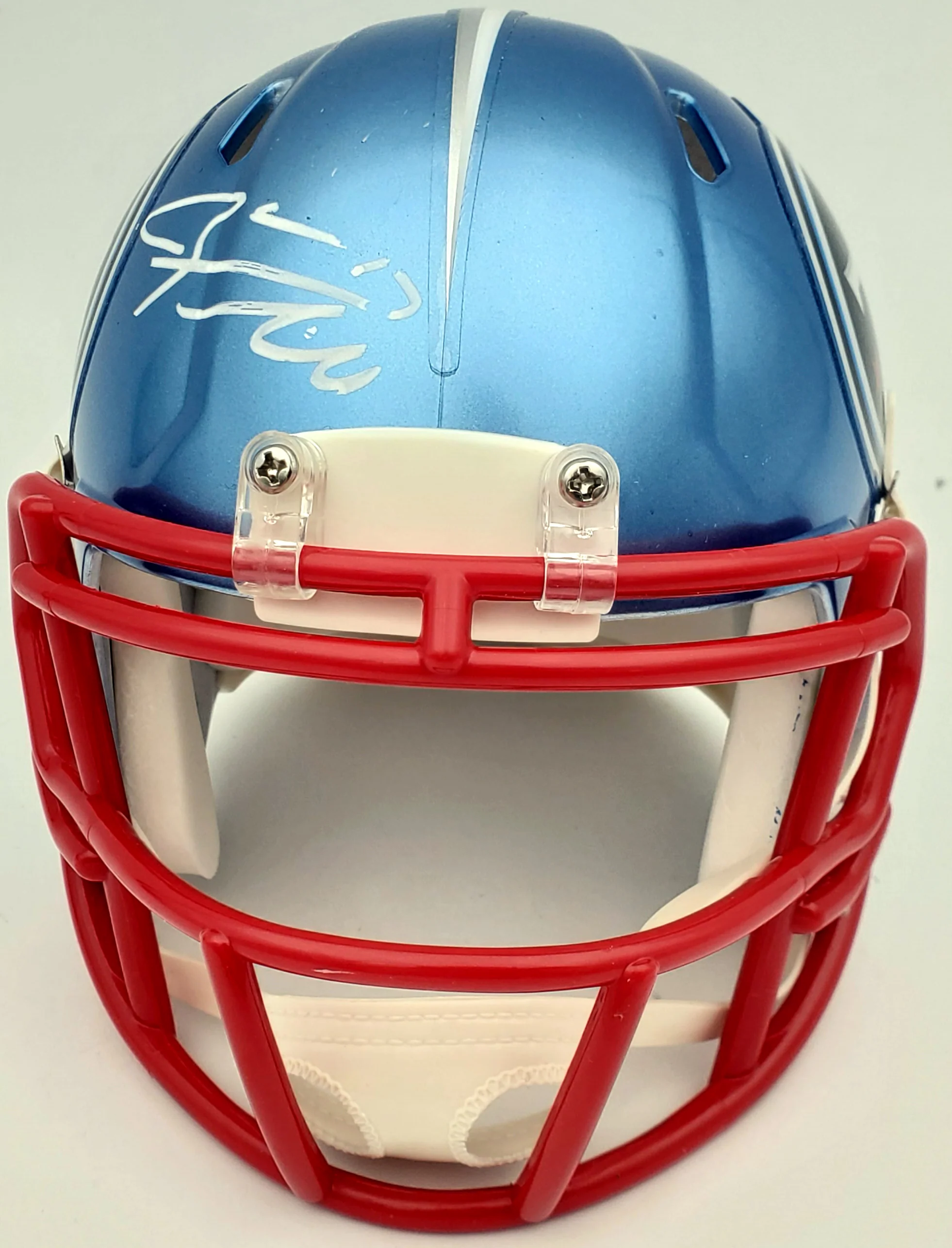 Ryan Tannehill Autographed Tennessee Titans Flash Blue Speed Mini Helmet Beckett BAS QR Stock #197225 - Image 5