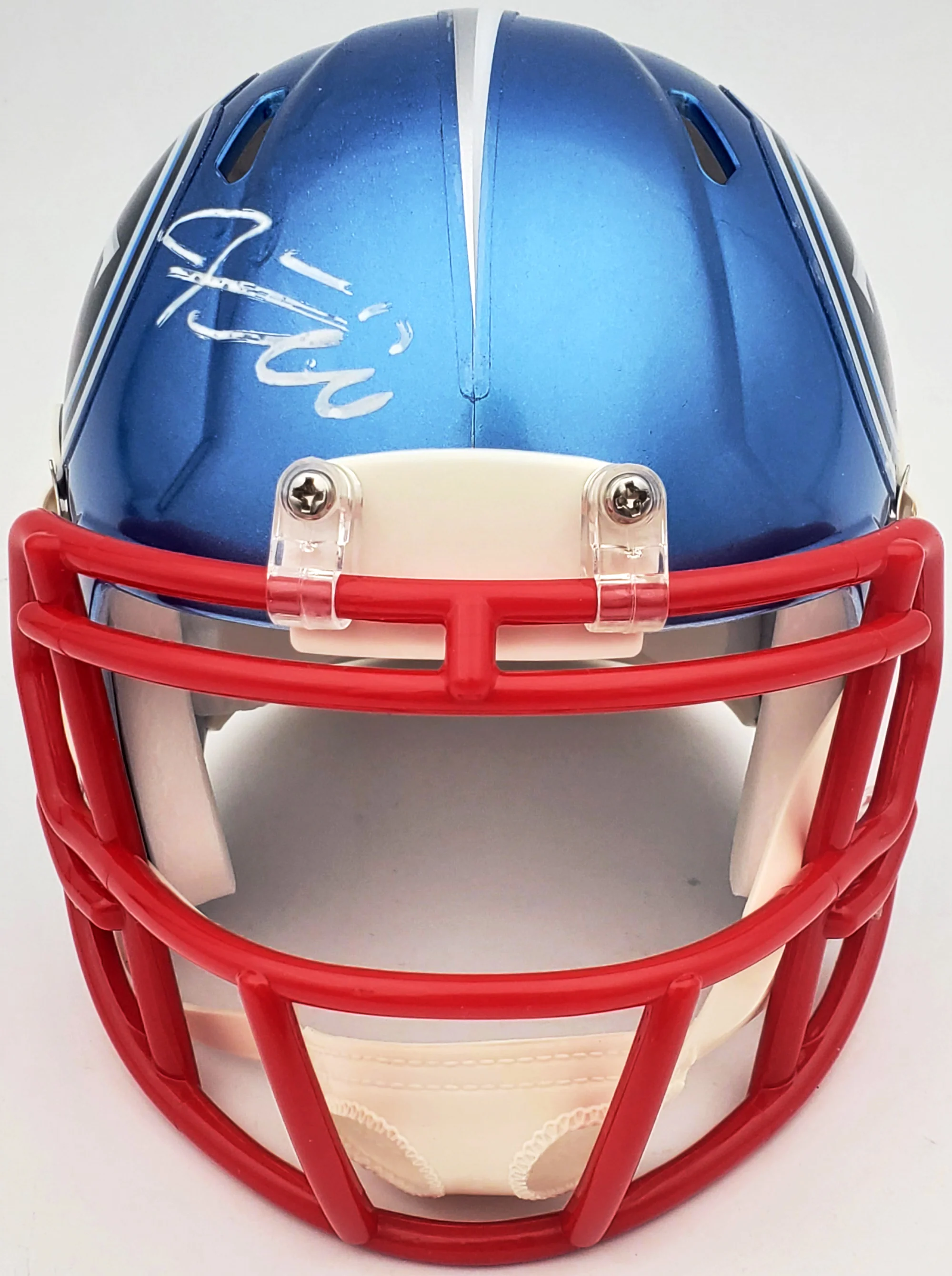 Ryan Tannehill Autographed Tennessee Titans Flash Blue Speed Mini Helmet Beckett BAS QR #WN46893 - Image 5