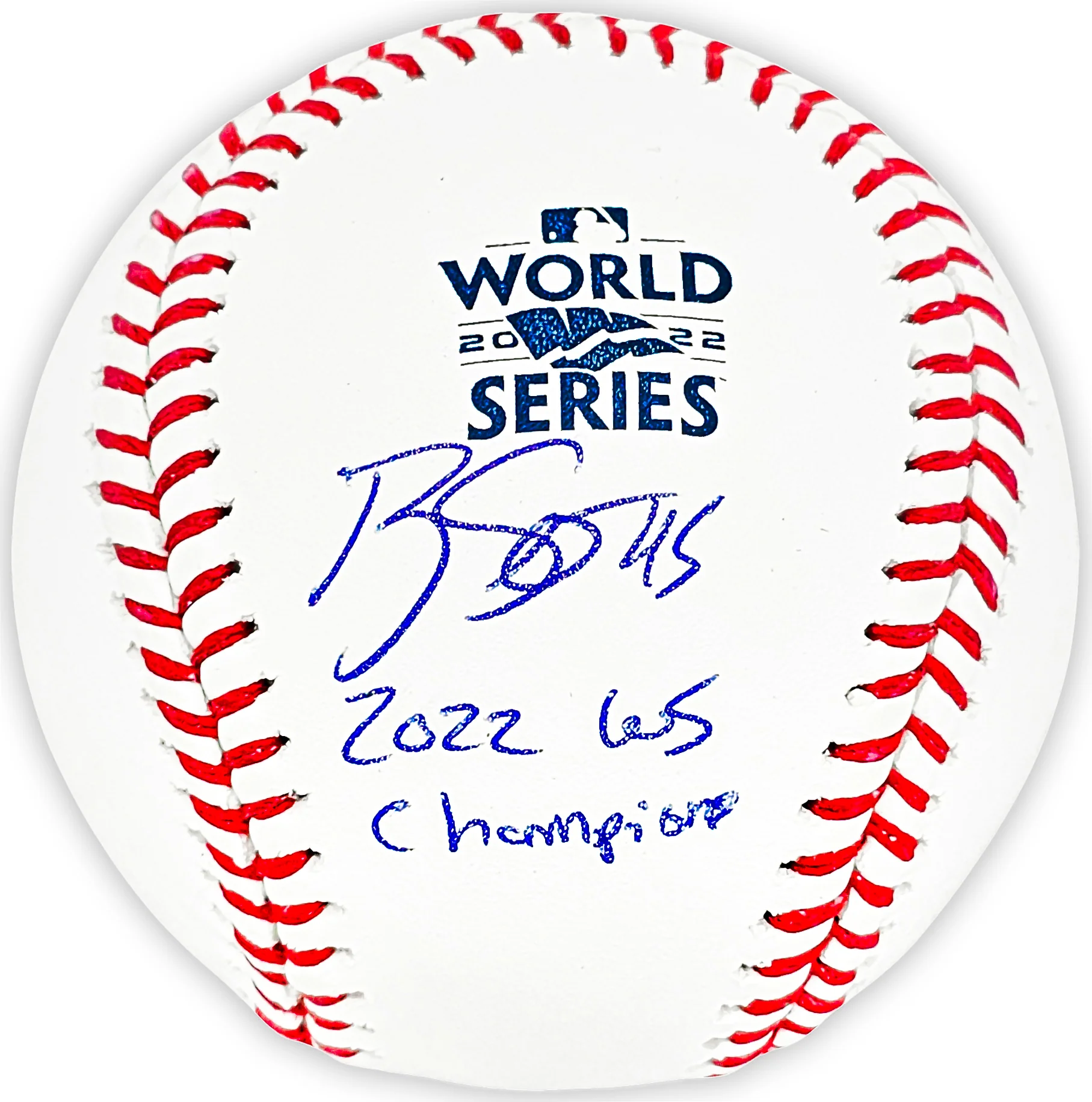 Ryne Stanek Autographed Official 2022 World Series MLB Baseball Houston Astros "2022 WS Champions" Beckett BAS Witness Stock #215409 - Image 2