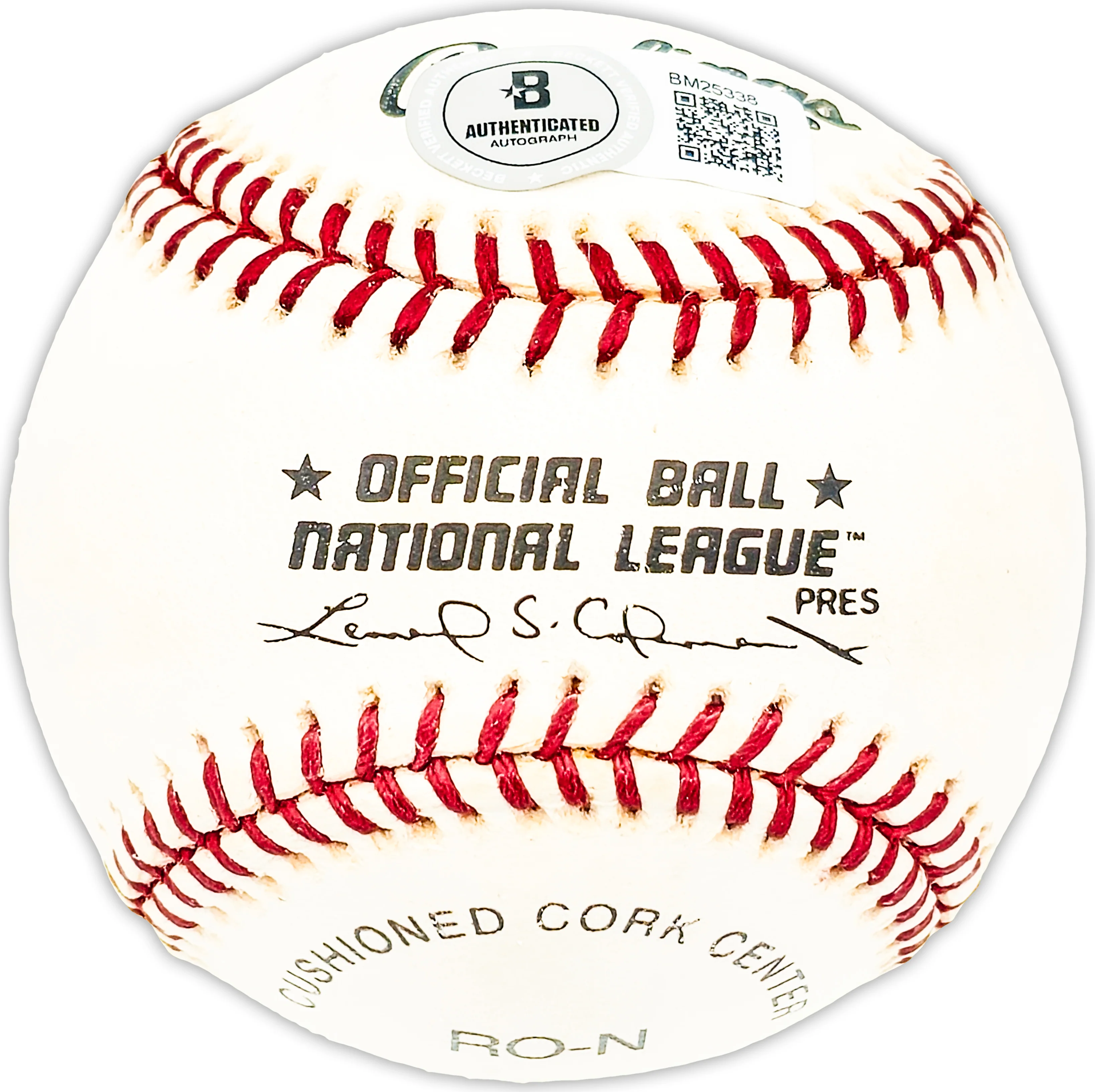 Sal Yvars Autographed Official NL Baseball New York Giants "51 Giants #7" Beckett BAS QR #BM25338 - Image 2