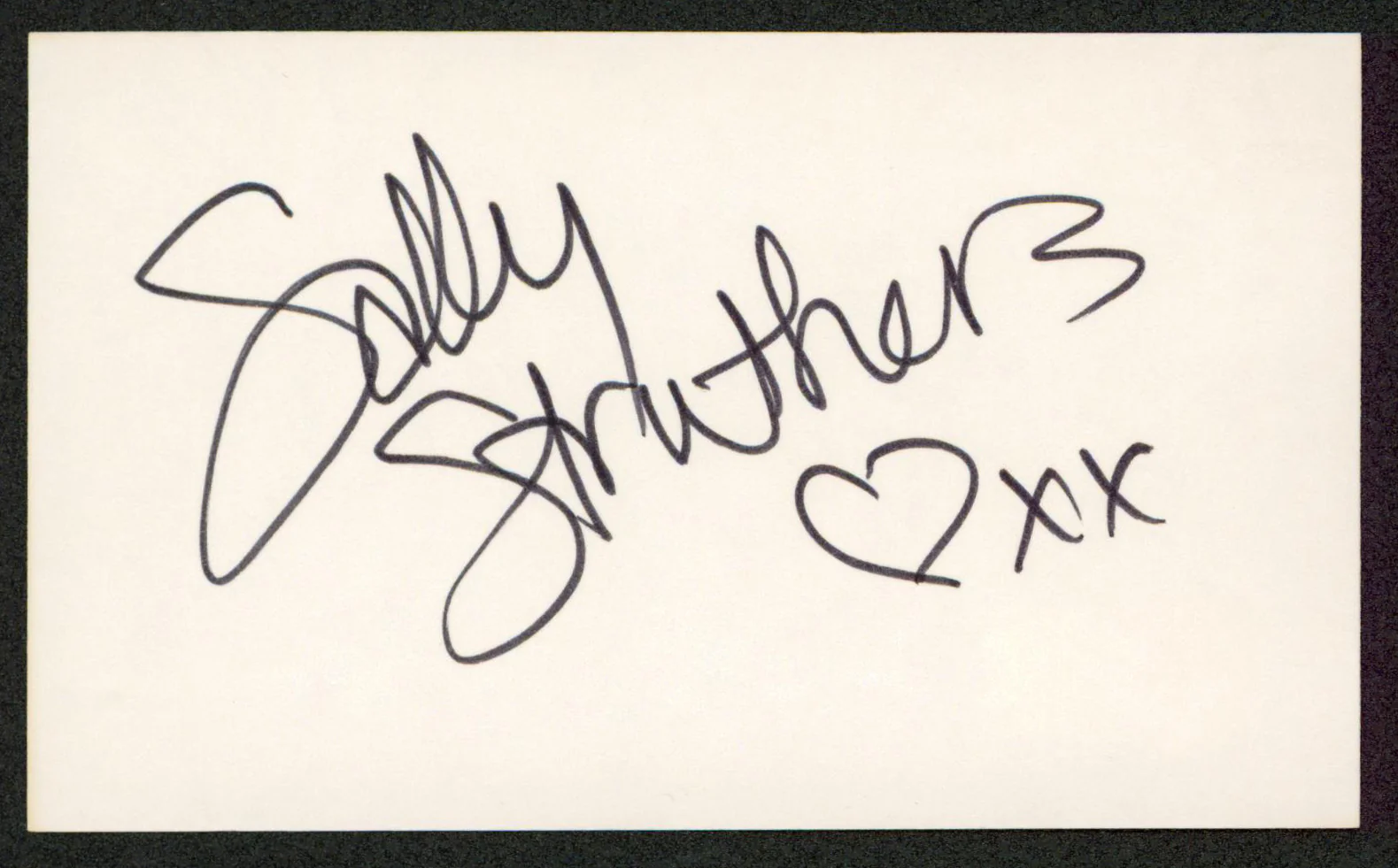 Sally Struthers All In The Family Authentic Signed 3x5 Index Card BAS #BW70018 - Image 2