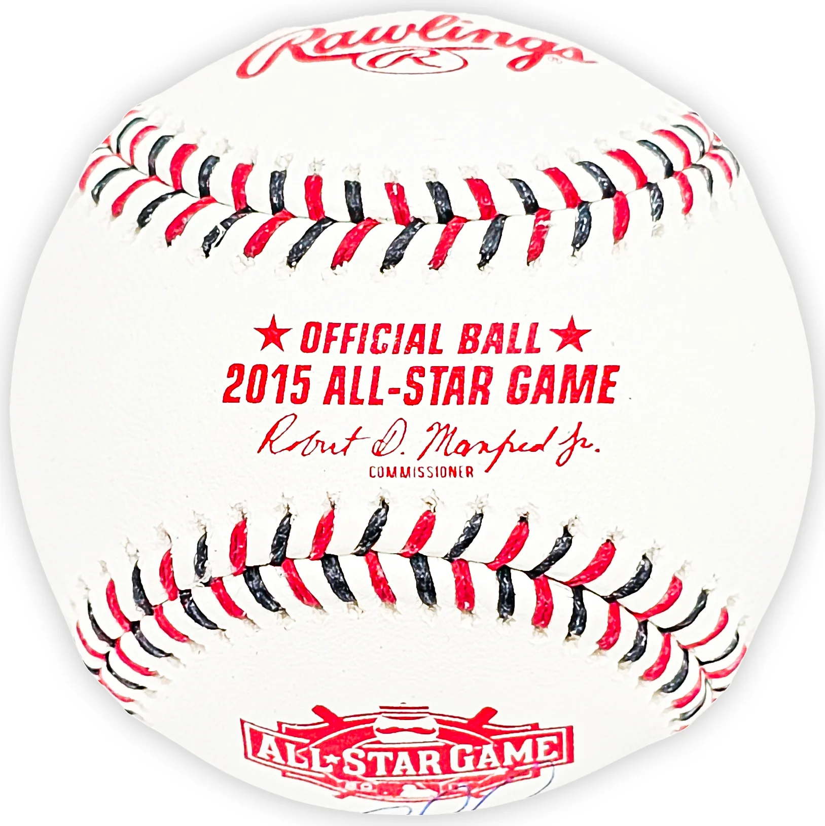 Salvador Perez Autographed Official 2015 All Star Game Logo Game Baseball Kansas City Royals Beckett BAS Witness Stock #216041 - Image 3