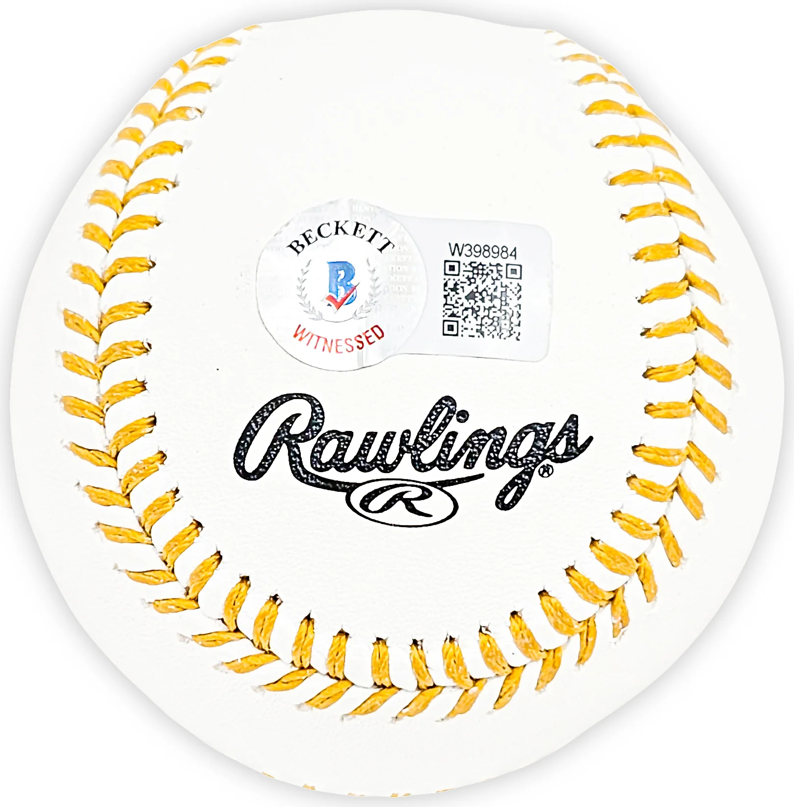 Salvador Perez Autographed Official Gold Glove Logo Baseball Kansas City Royals Beckett BAS Witness Stock #216045 - Image 5