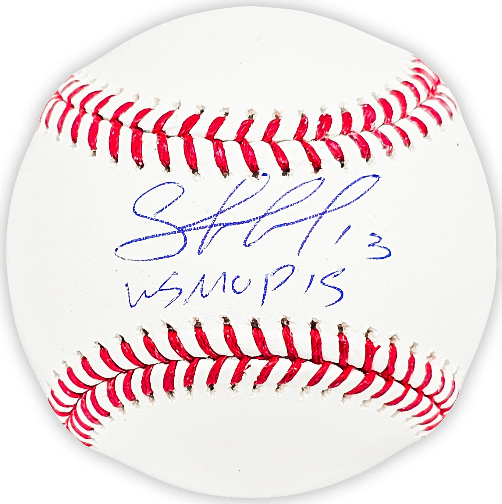 Salvador Perez Autographed Official MLB Baseball Kansas City Royals "WS MVP 15" Beckett BAS Witness Stock #216047 - Image 2
