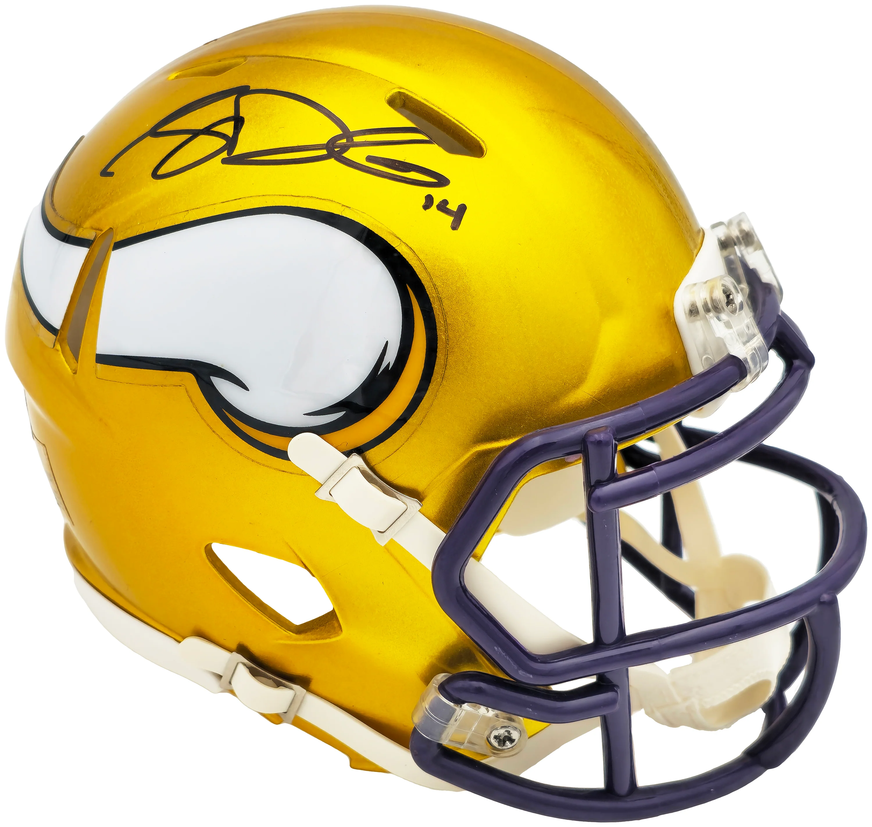 Sam Darnold Autographed Minnesota Vikings Flash Yellow Speed Mini Helmet Beckett BAS Witness Stock #230254
